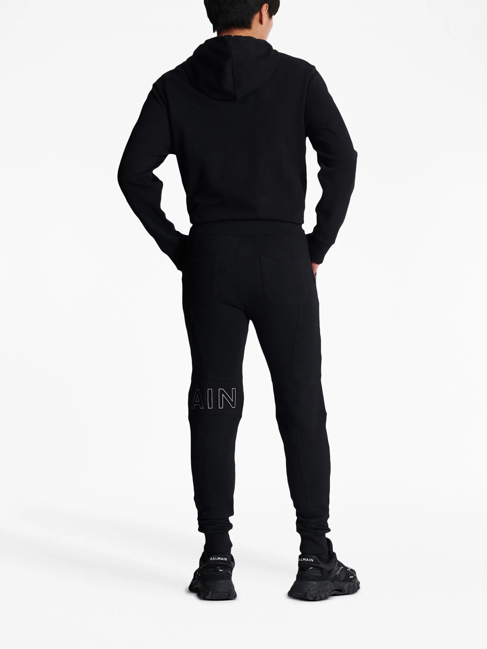 reflective-detail drawstring track pants
