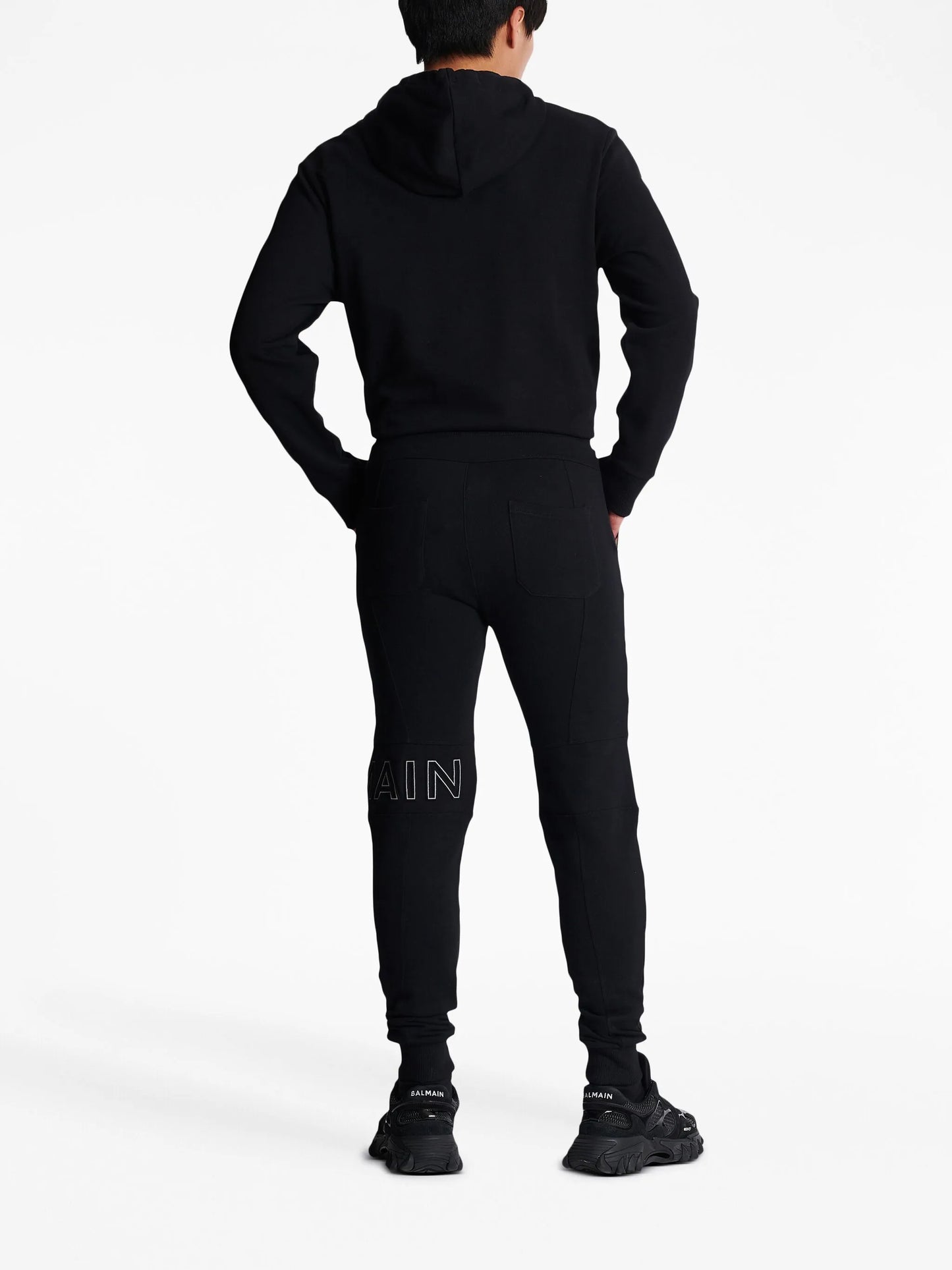 reflective-detail drawstring track pants