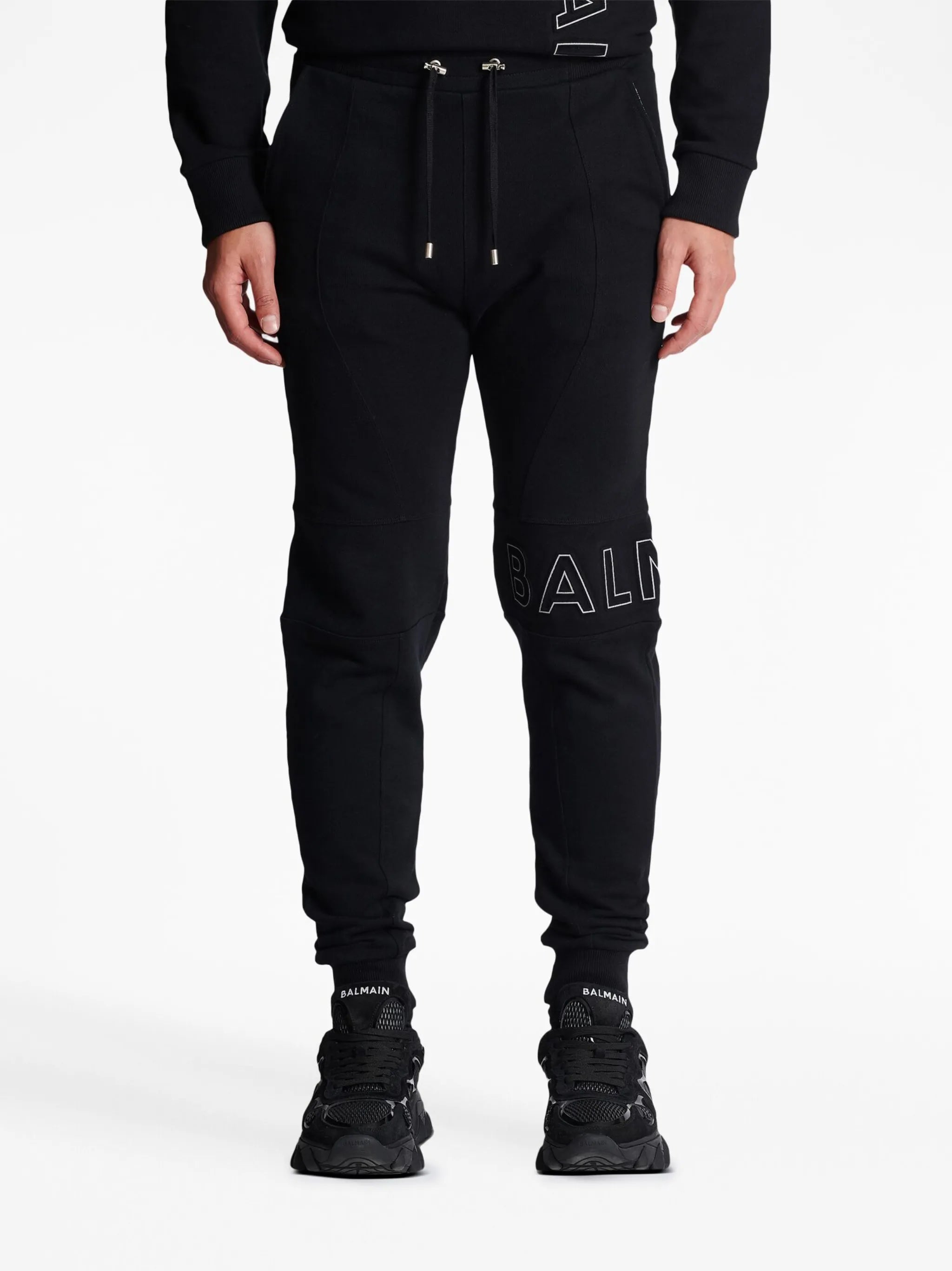 reflective-detail drawstring track pants