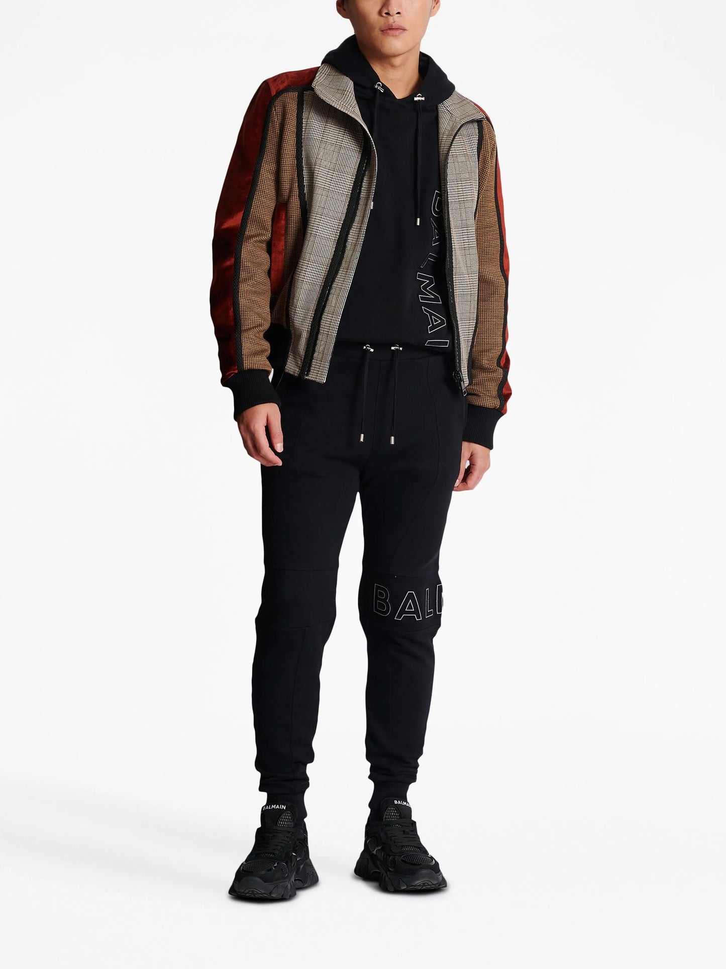 reflective-detail drawstring track pants