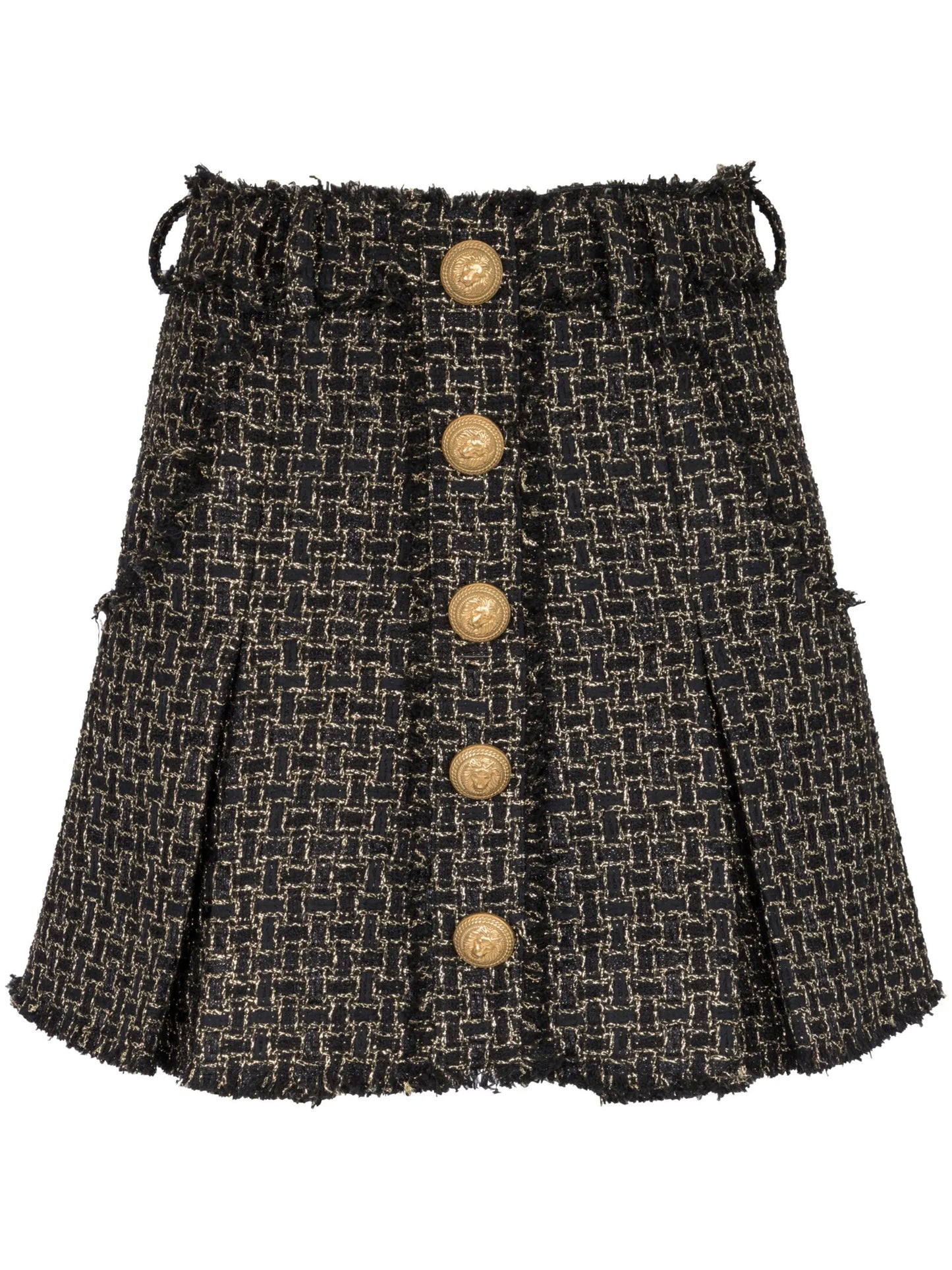 tweed pleated mini skirt