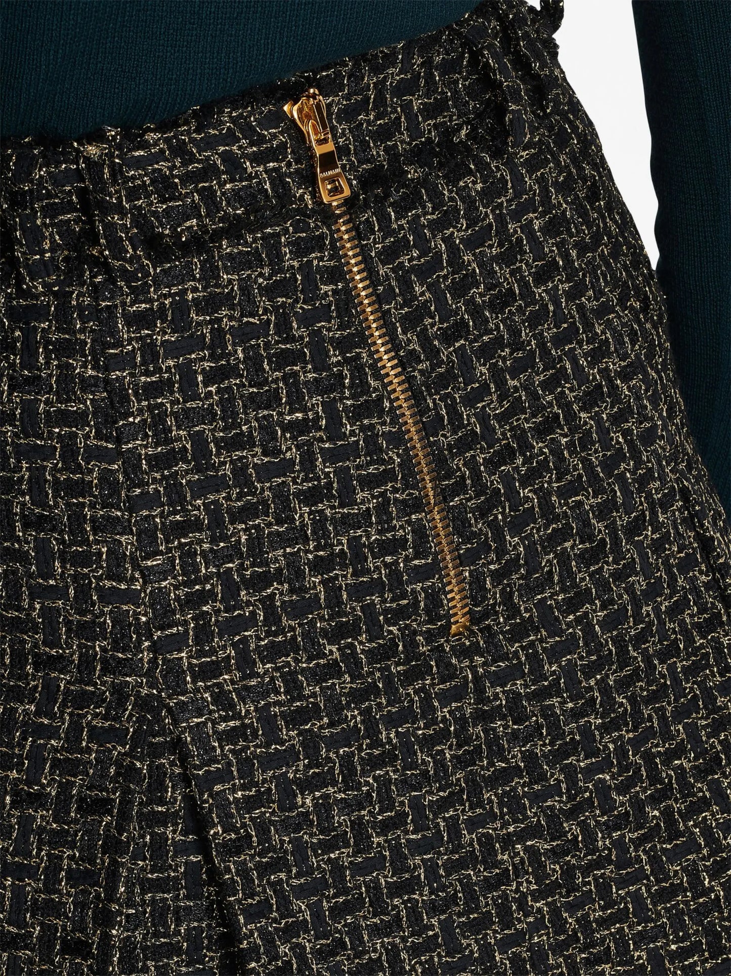 tweed pleated mini skirt