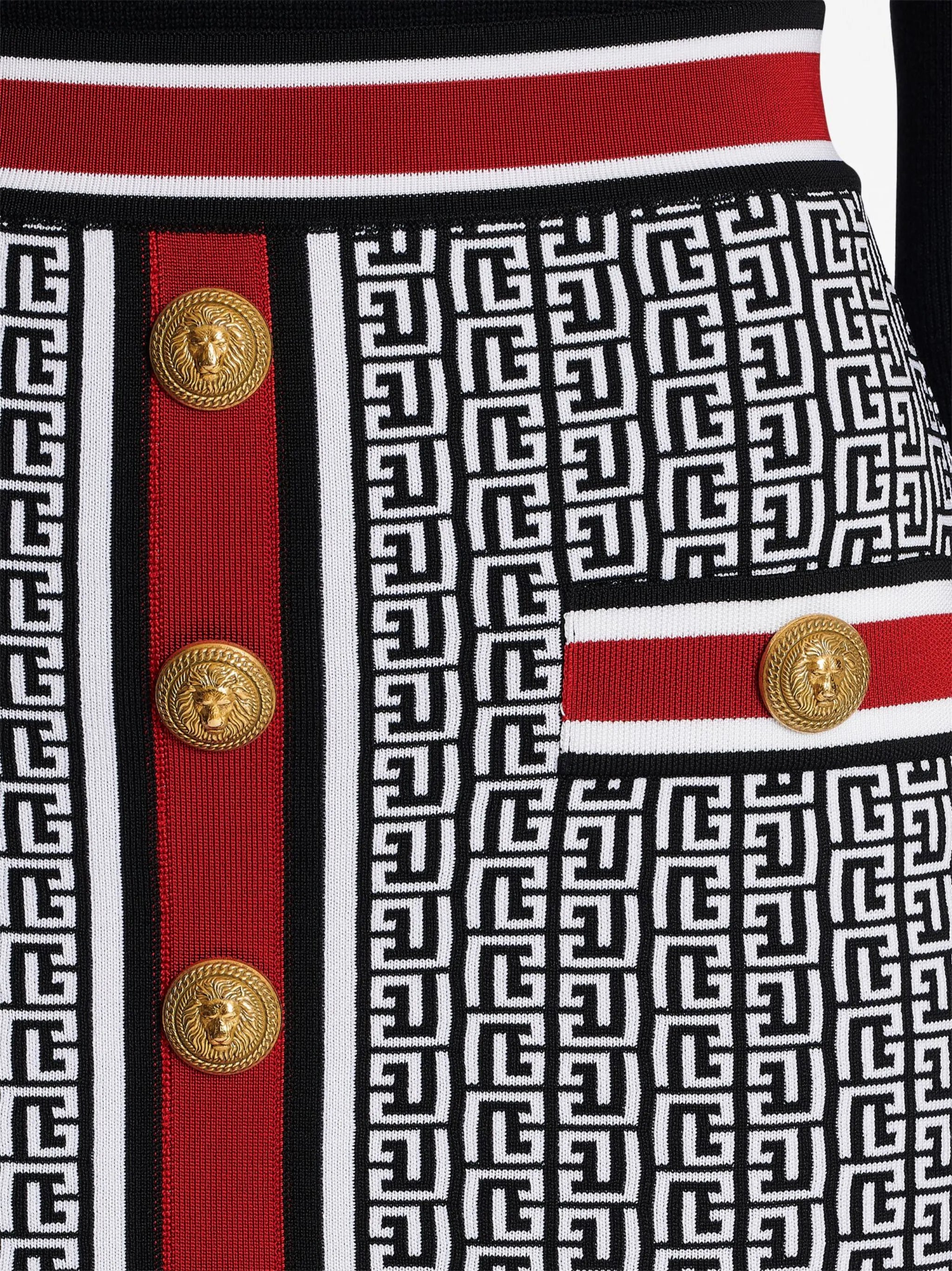 monogram knitted miniskirt