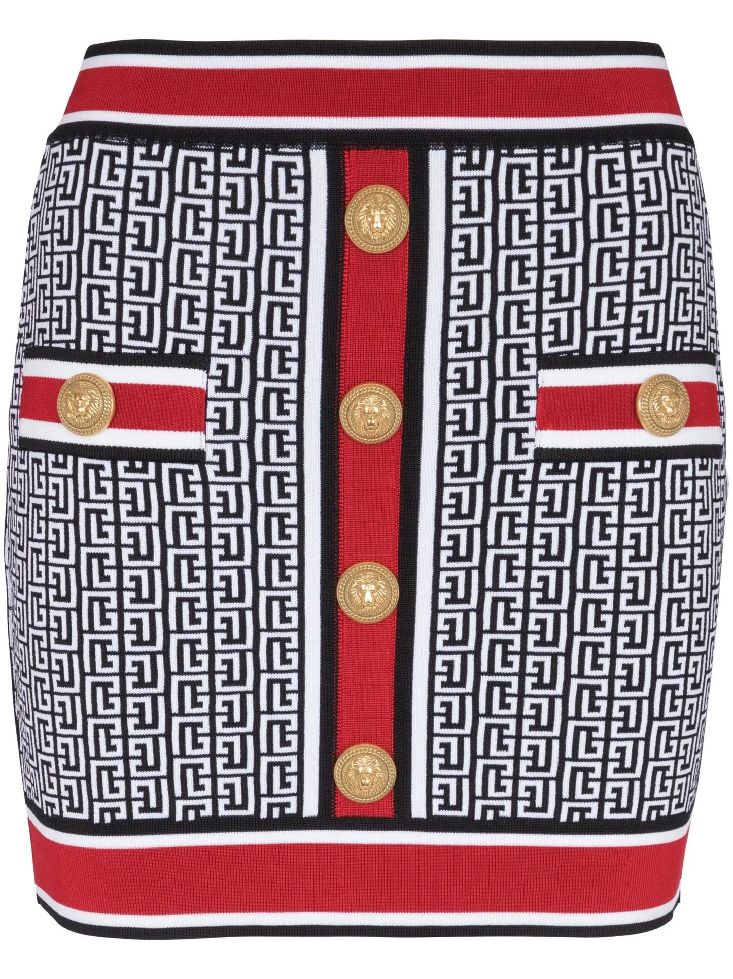 monogram knitted miniskirt