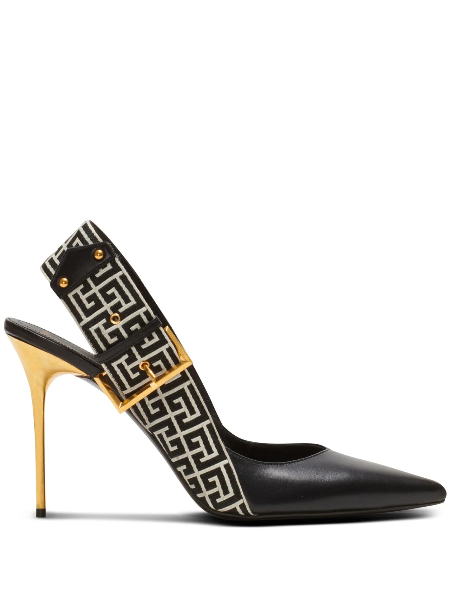 Ruby monogram slingback pumps