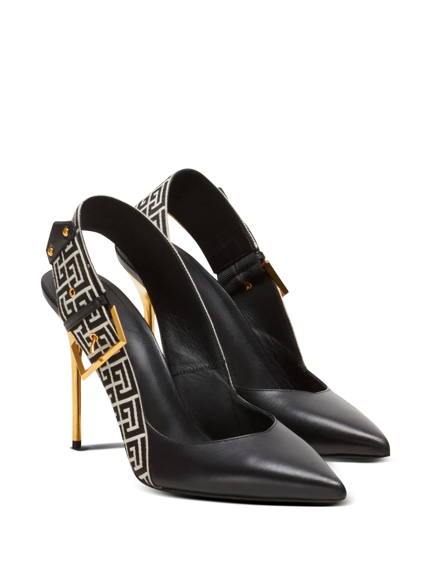 Ruby monogram slingback pumps