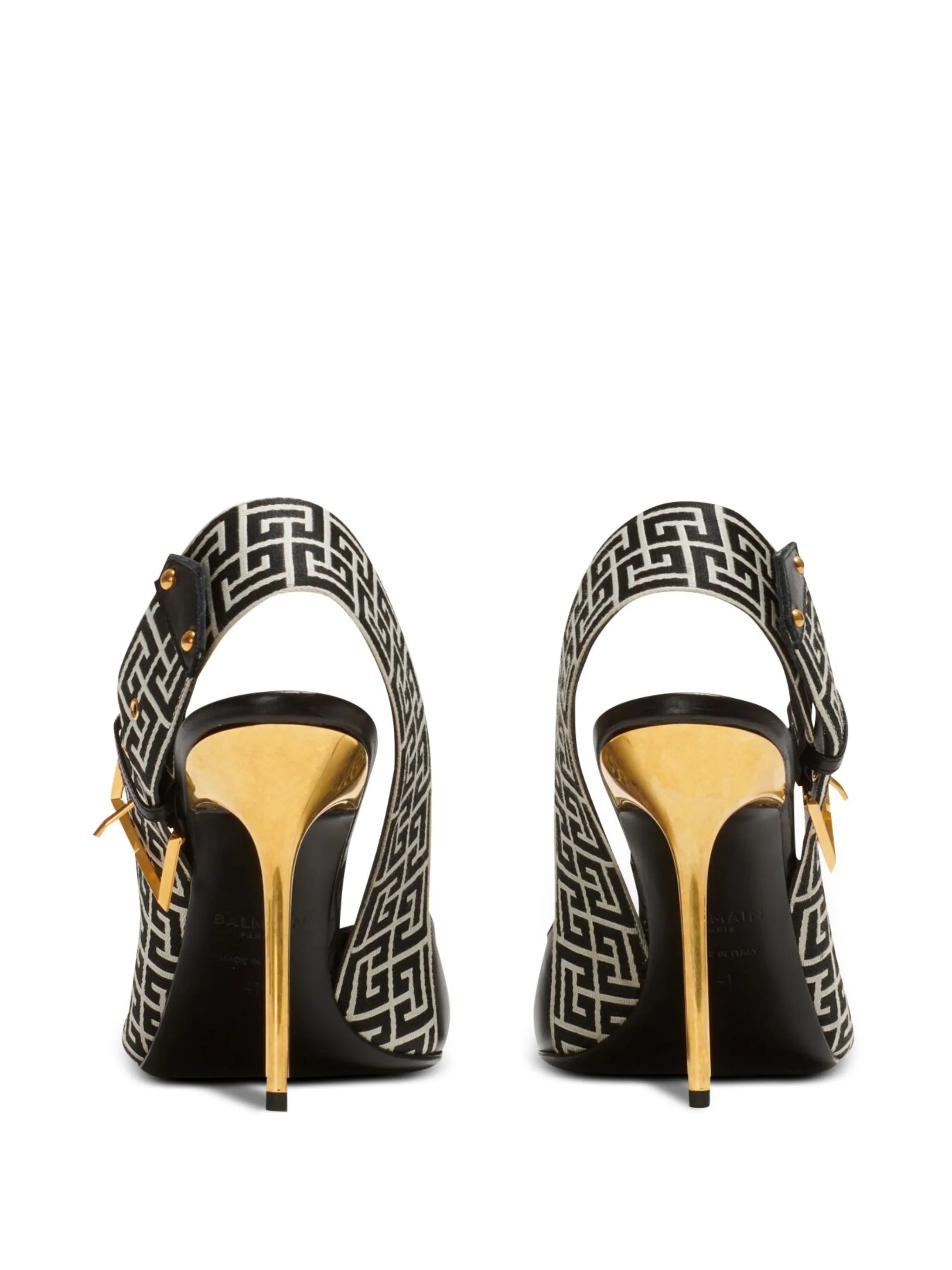 Ruby monogram slingback pumps