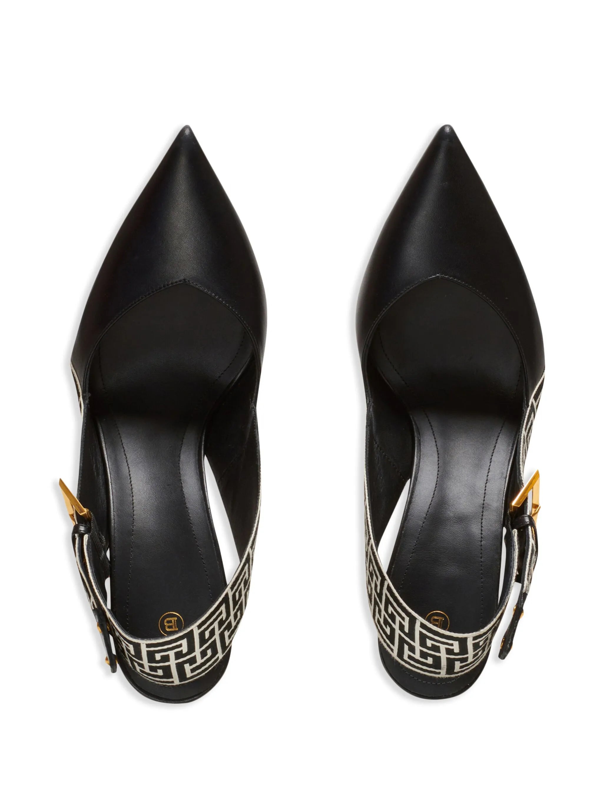 Ruby monogram slingback pumps