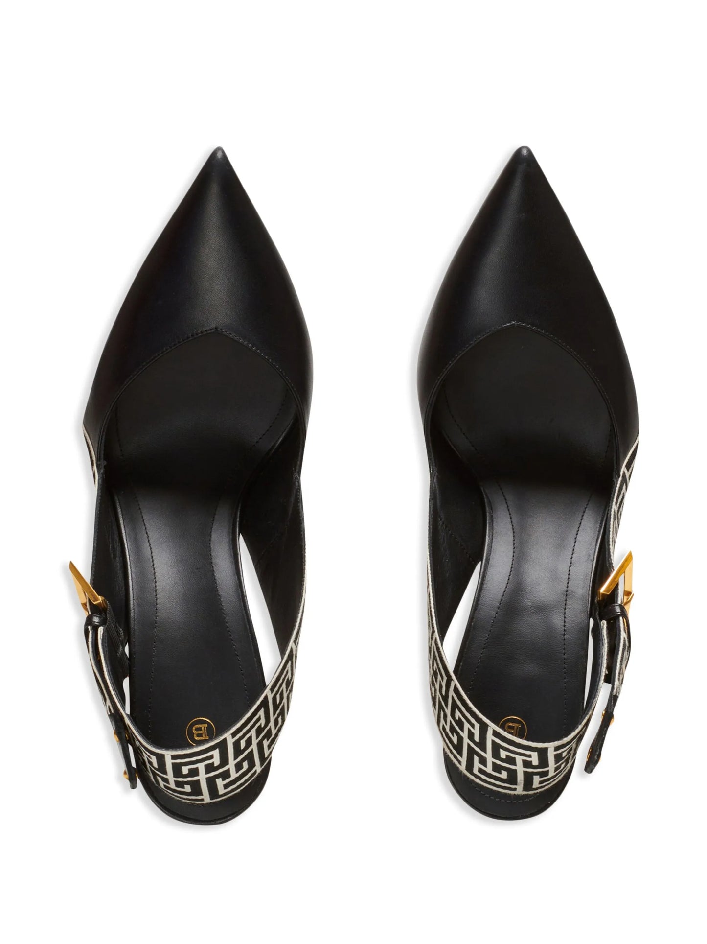 Ruby monogram slingback pumps