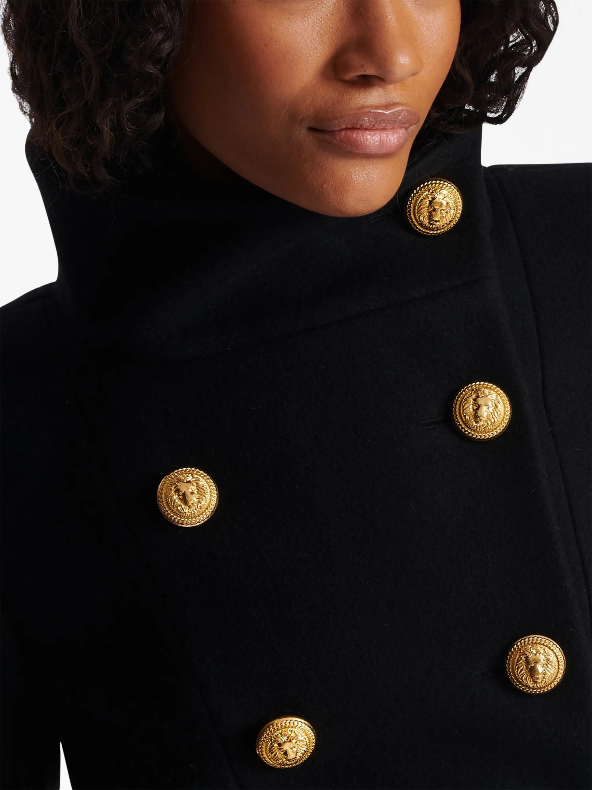 belted military wool coat