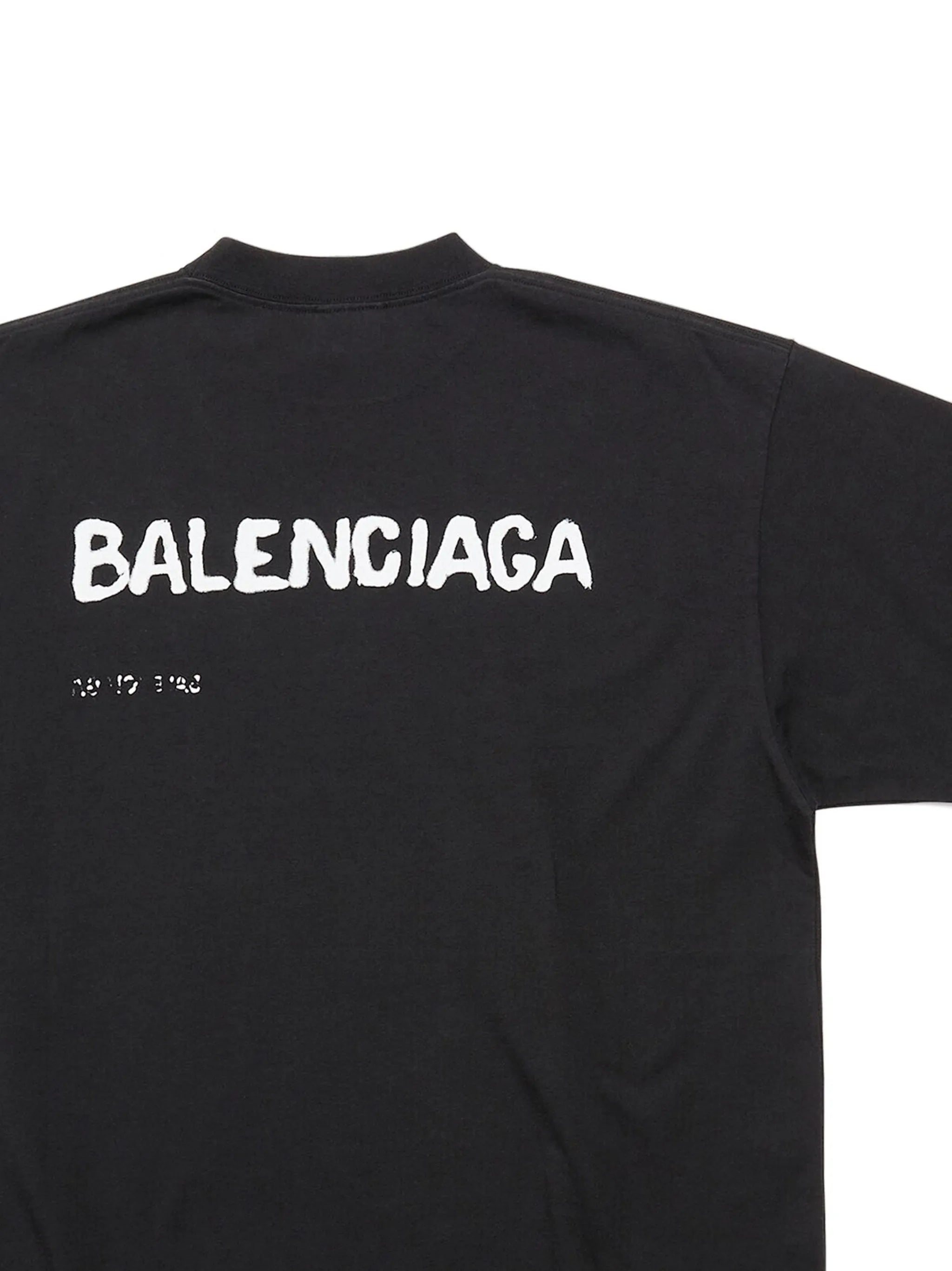 distressed logo-print cotton T-shirt
