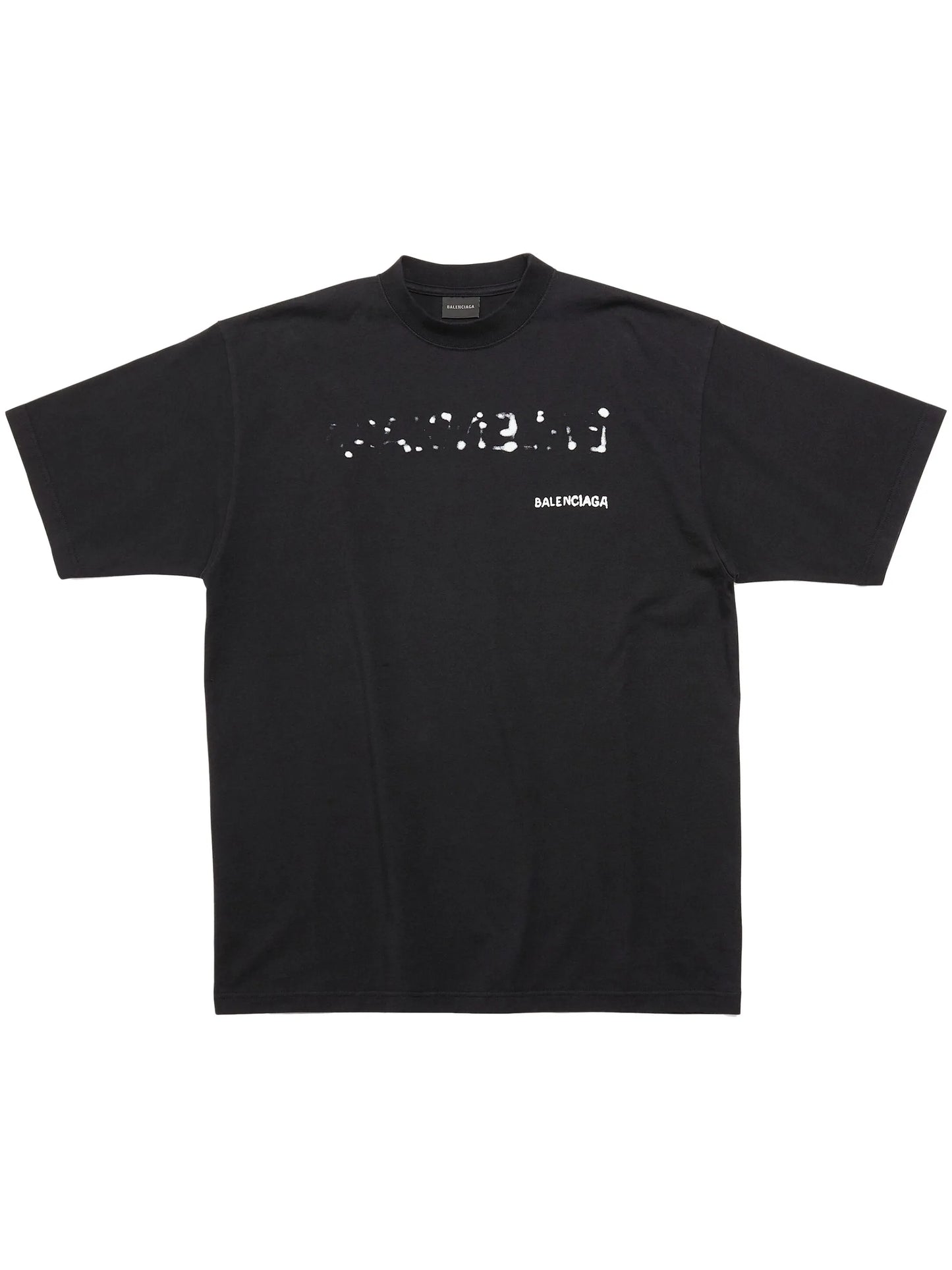 distressed logo-print cotton T-shirt