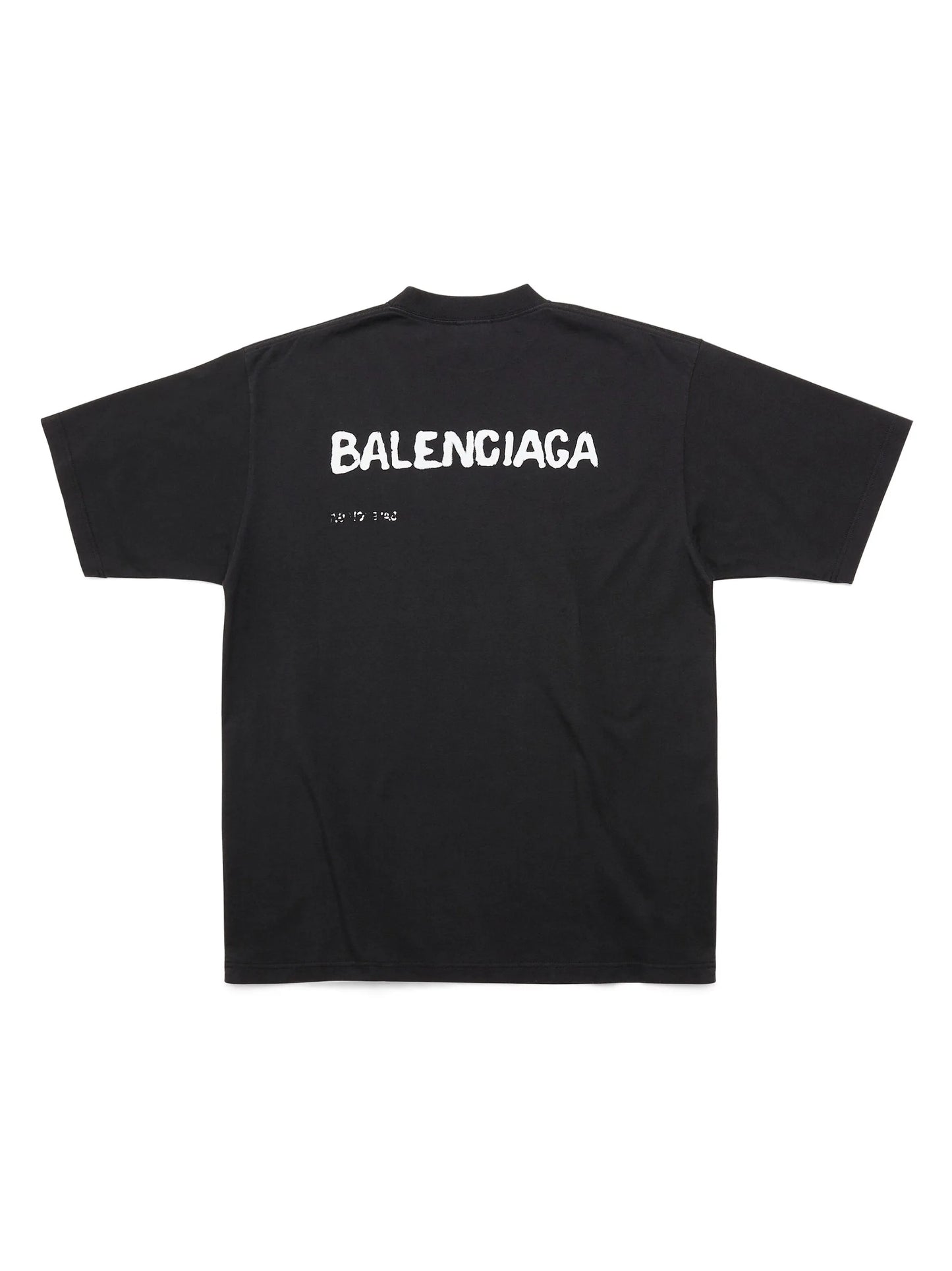 distressed logo-print cotton T-shirt
