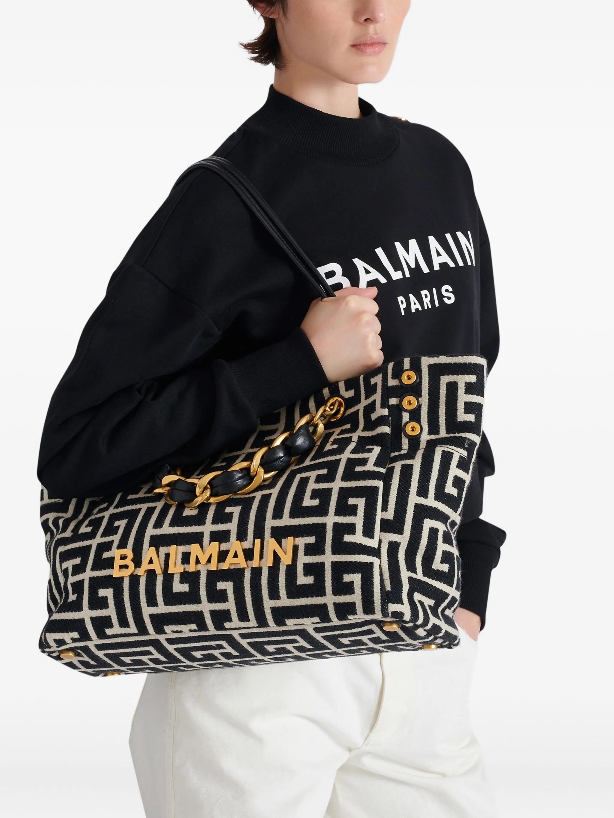logo-plaque tote bag