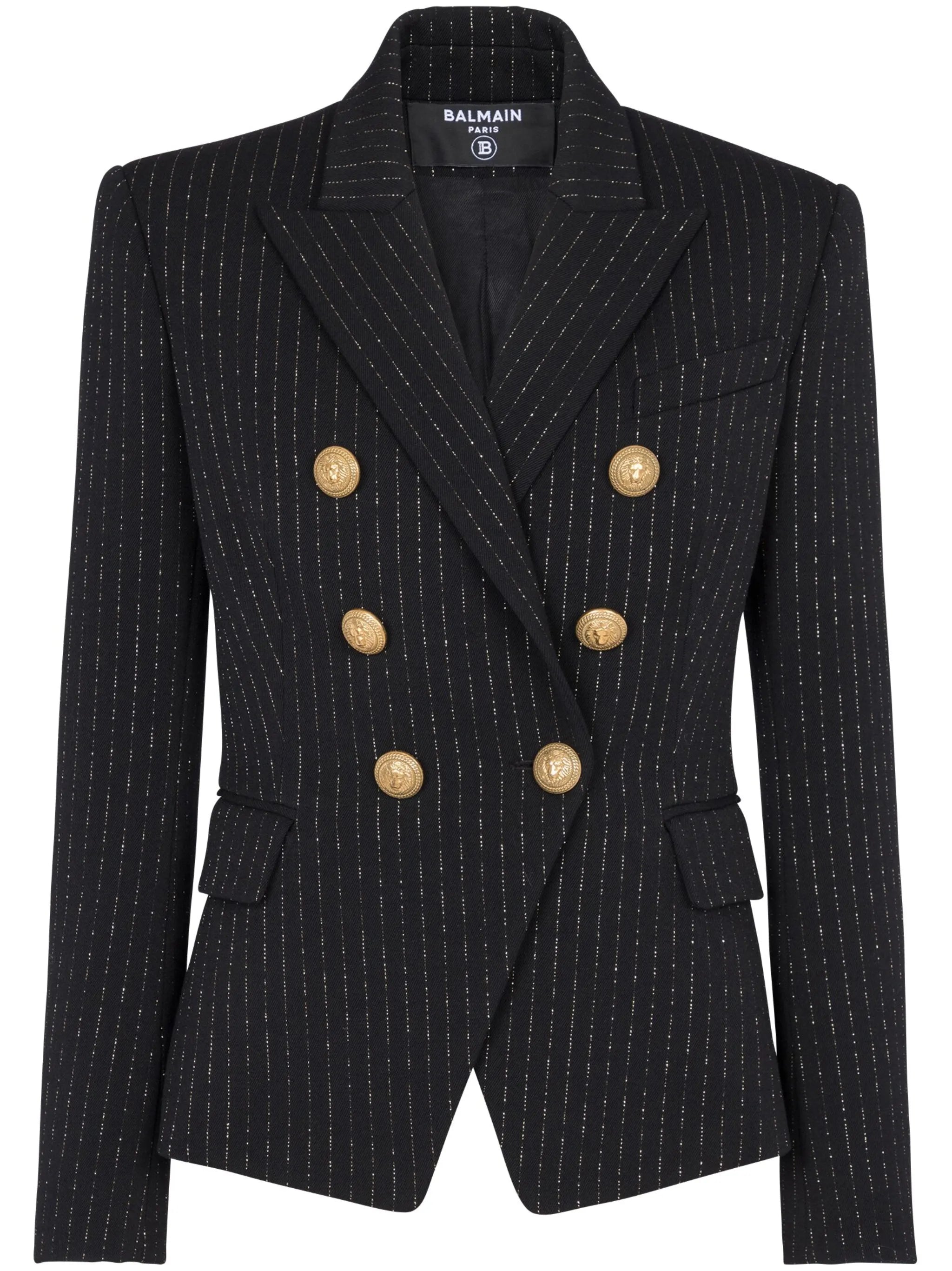 lurex-detail double-breasted blazer