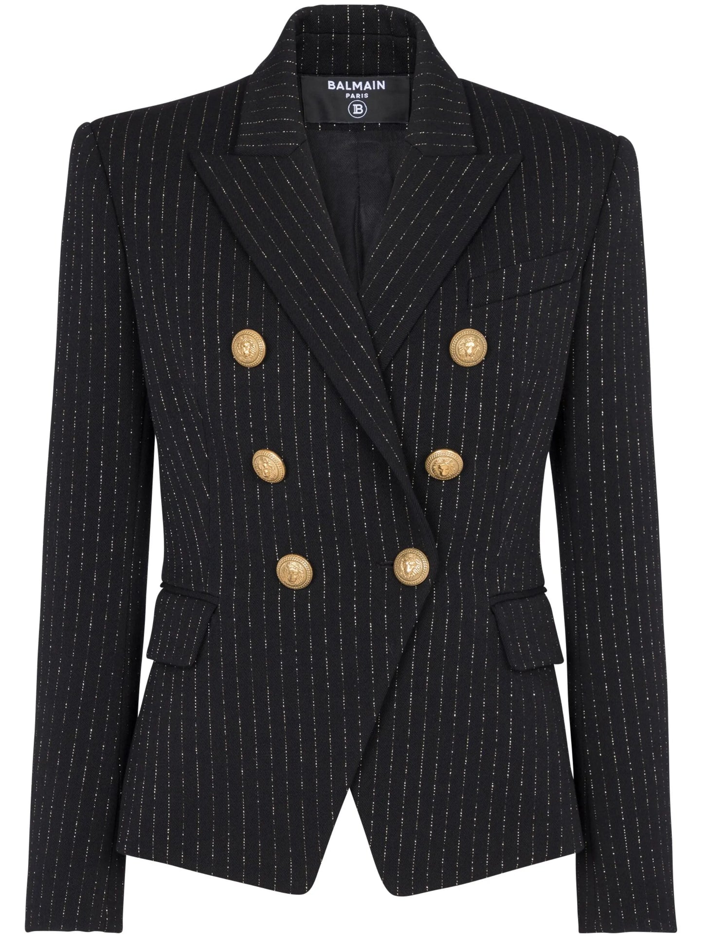 lurex-detail double-breasted blazer