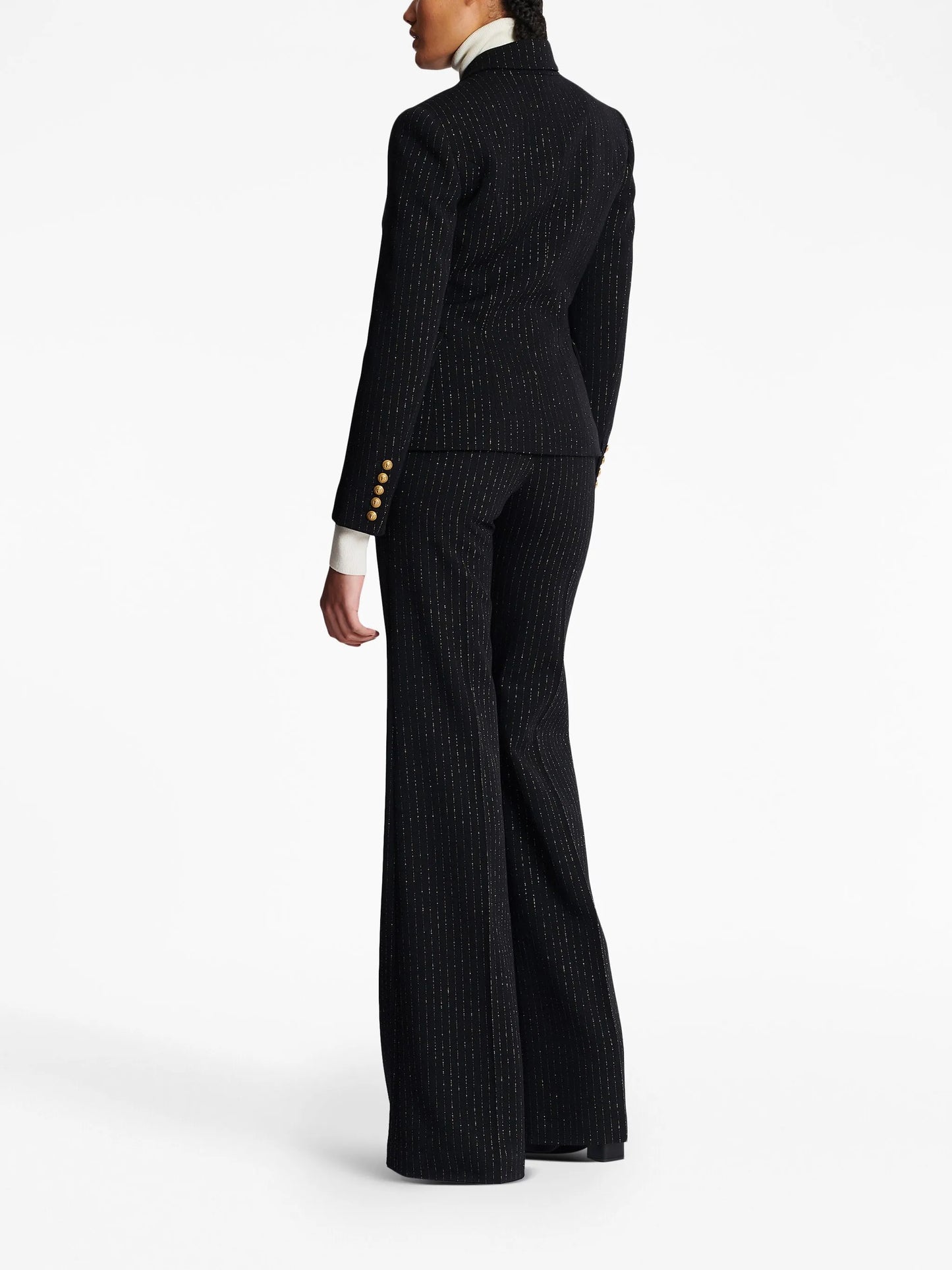 lurex-detail double-breasted blazer