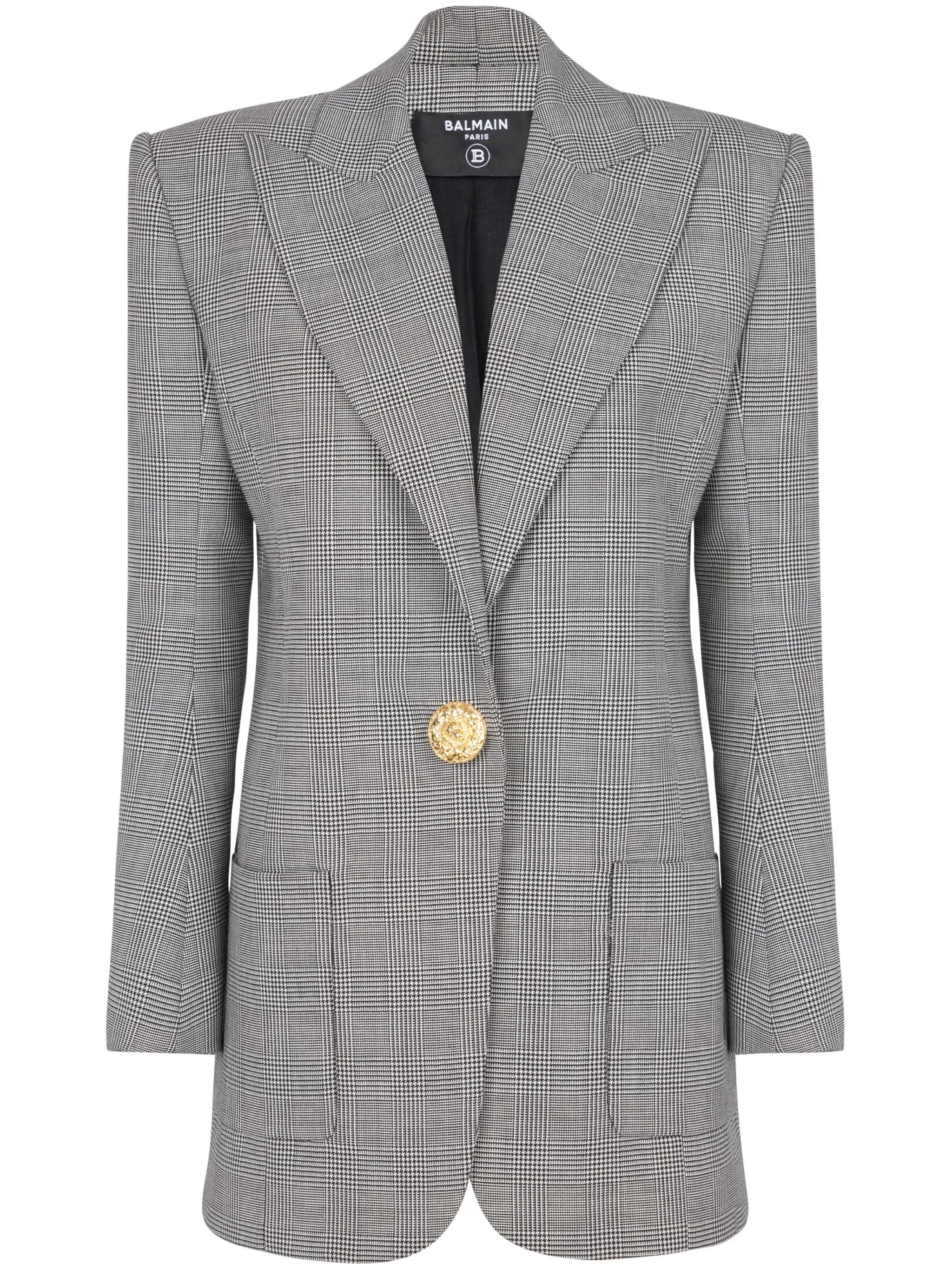 single-breasted wool blazer