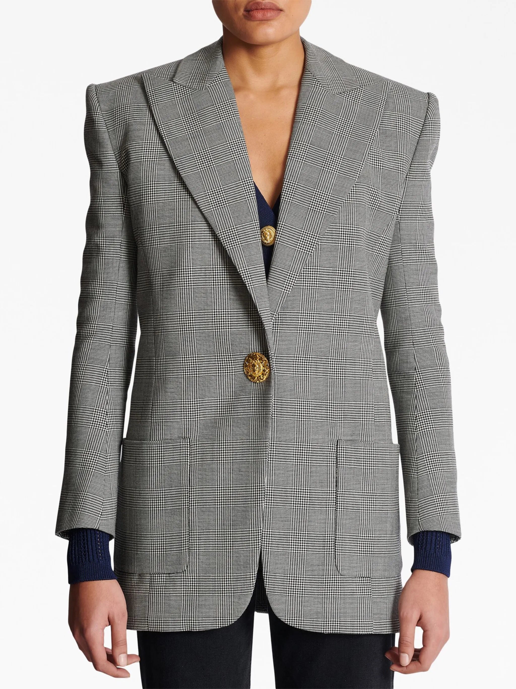 single-breasted wool blazer