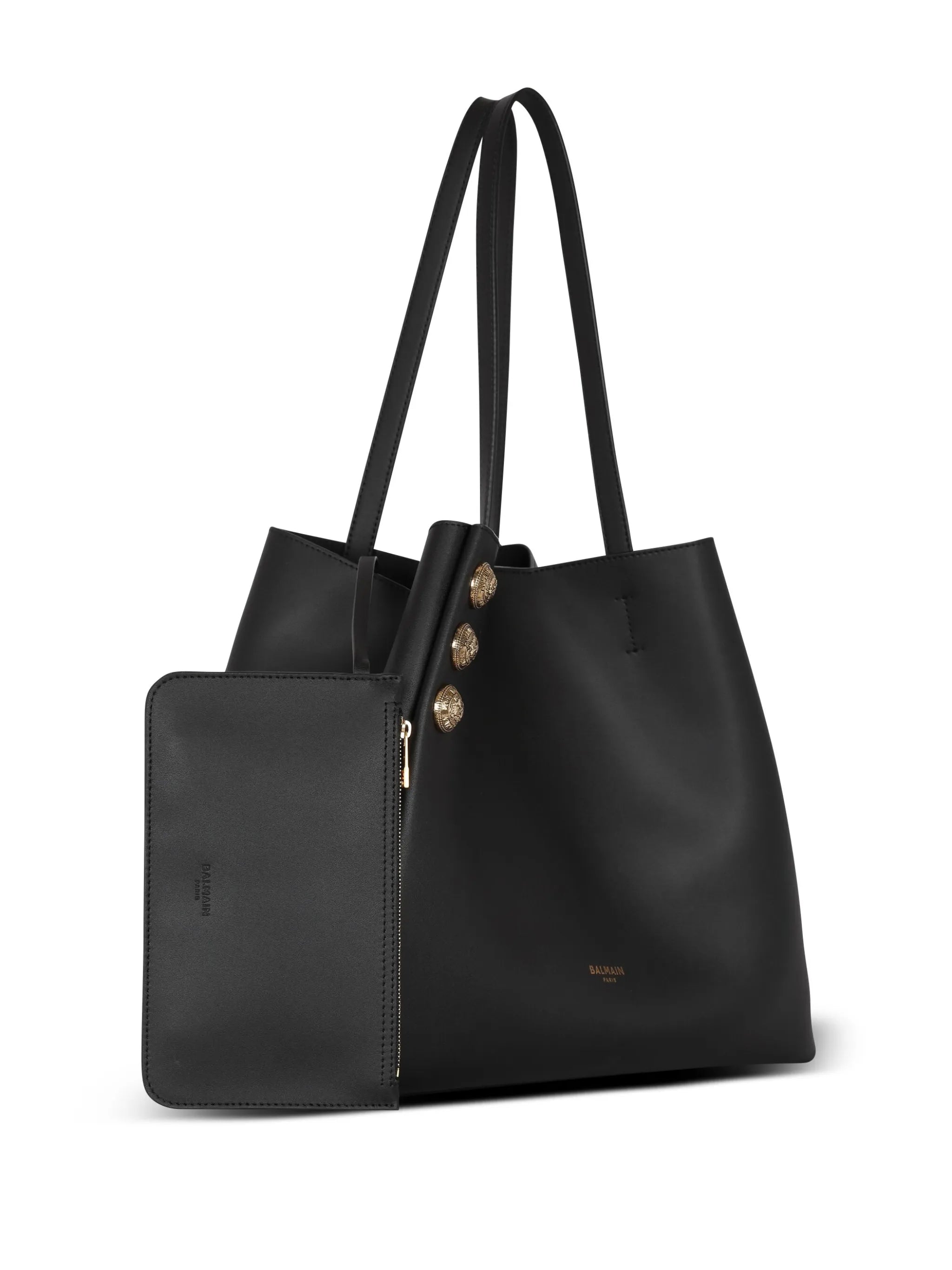 Emblème leather tote bag