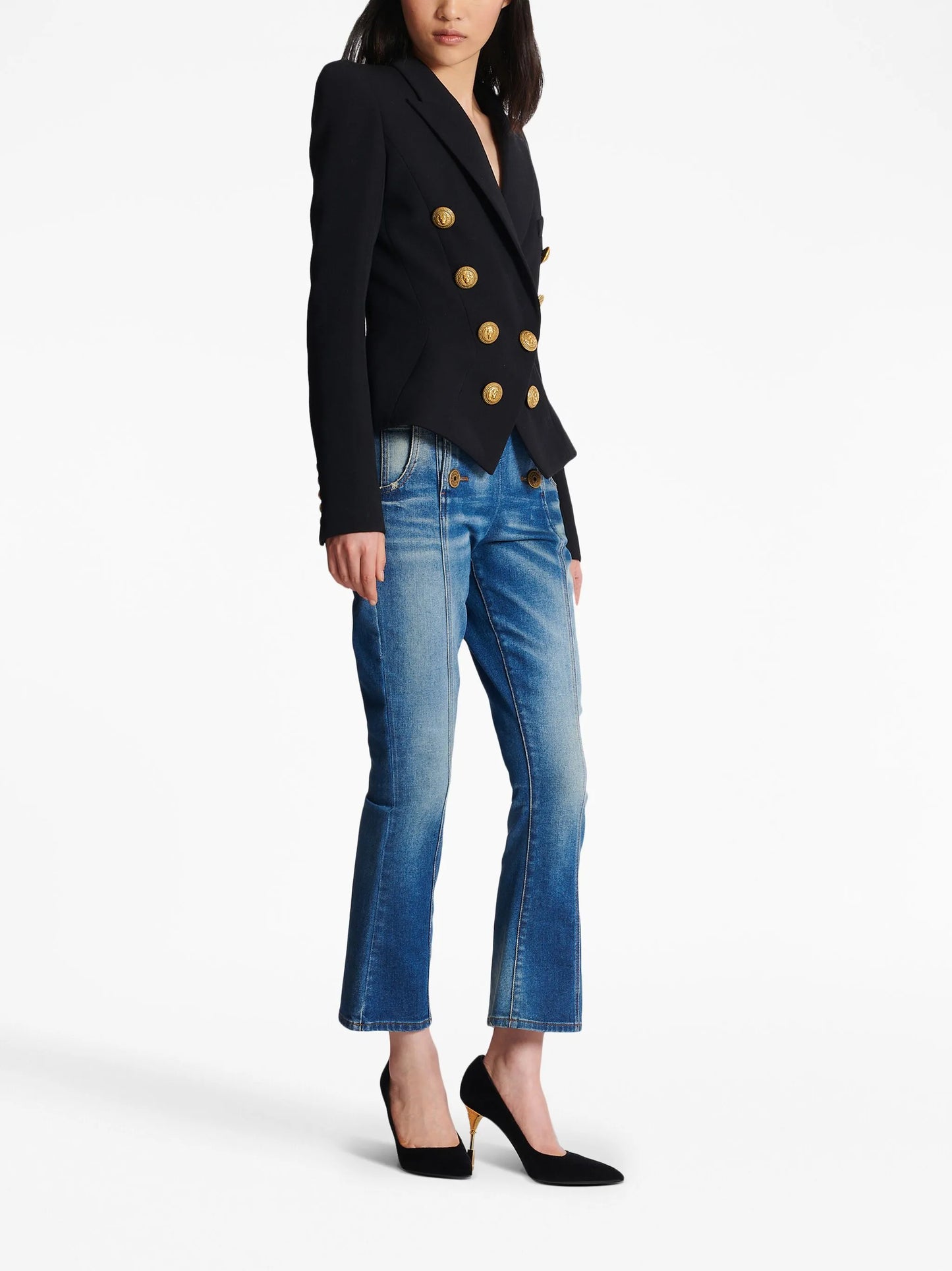 8-Buttons double-breasted wool blazer