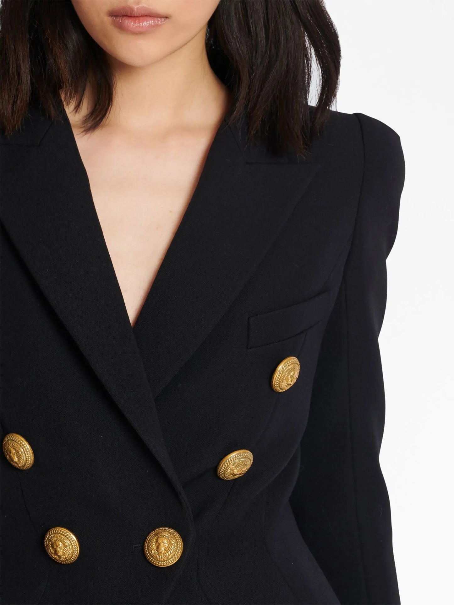 8-Buttons double-breasted wool blazer