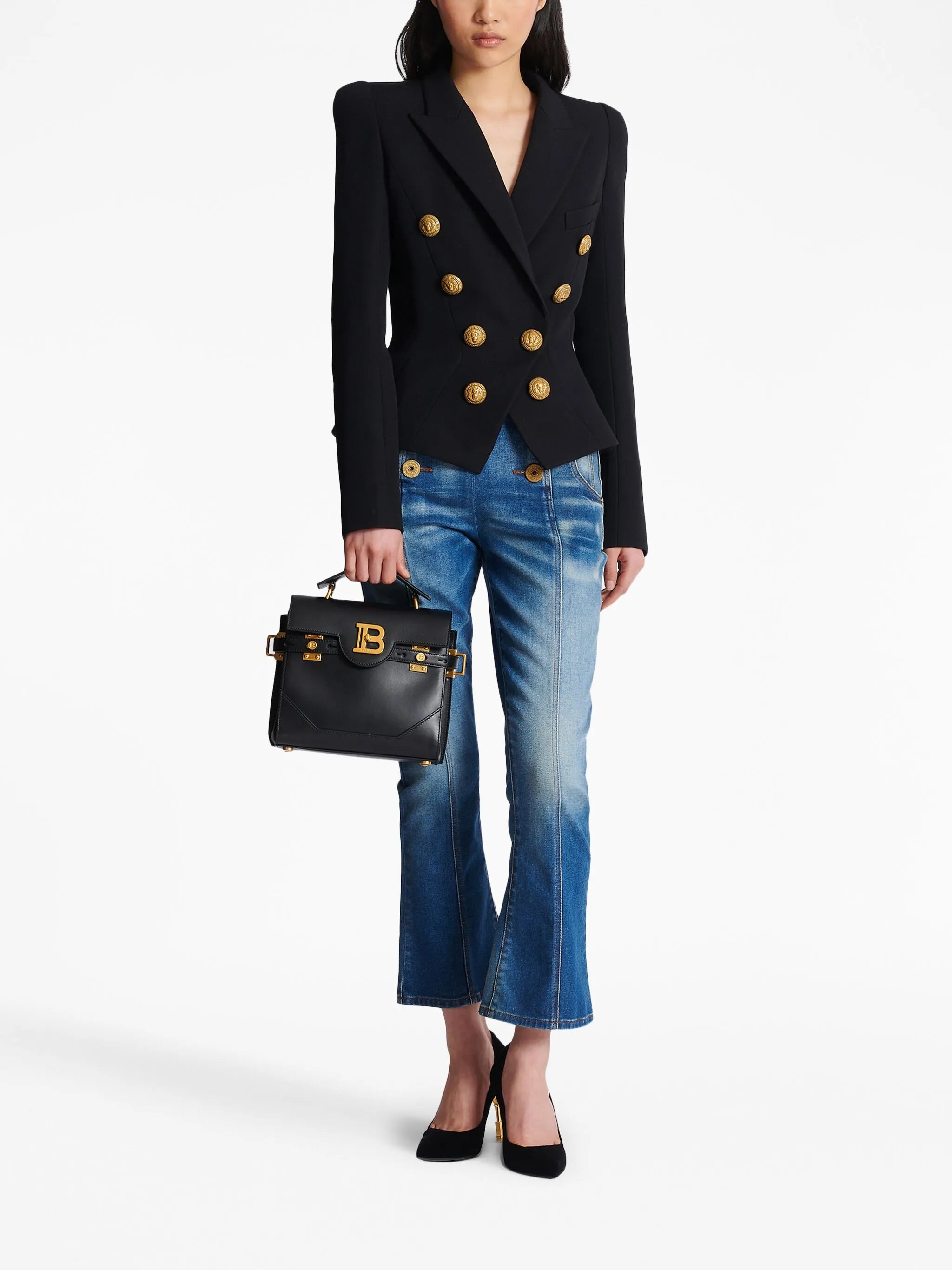 8-Buttons double-breasted wool blazer
