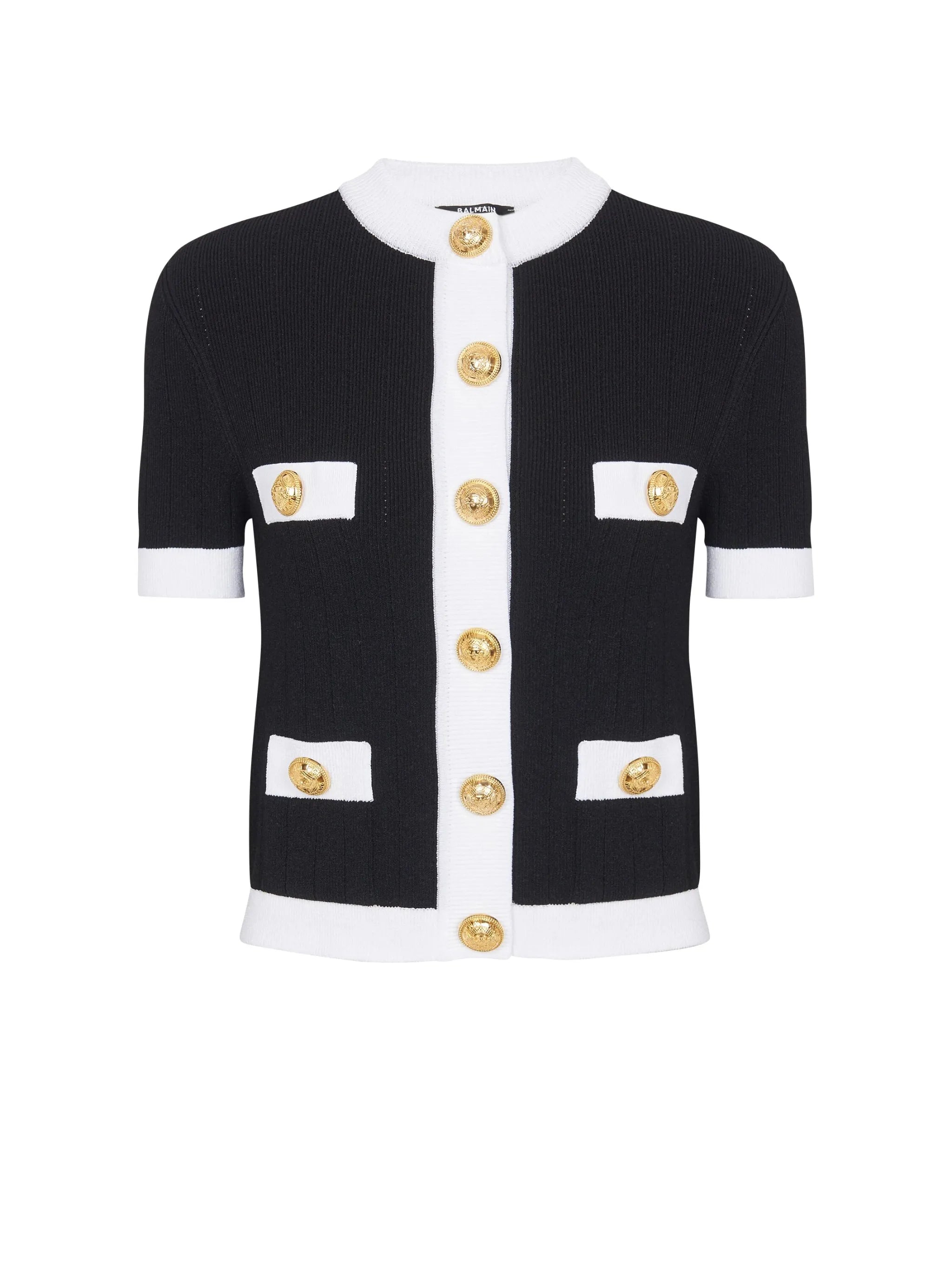 short-sleeve cropped cardigan