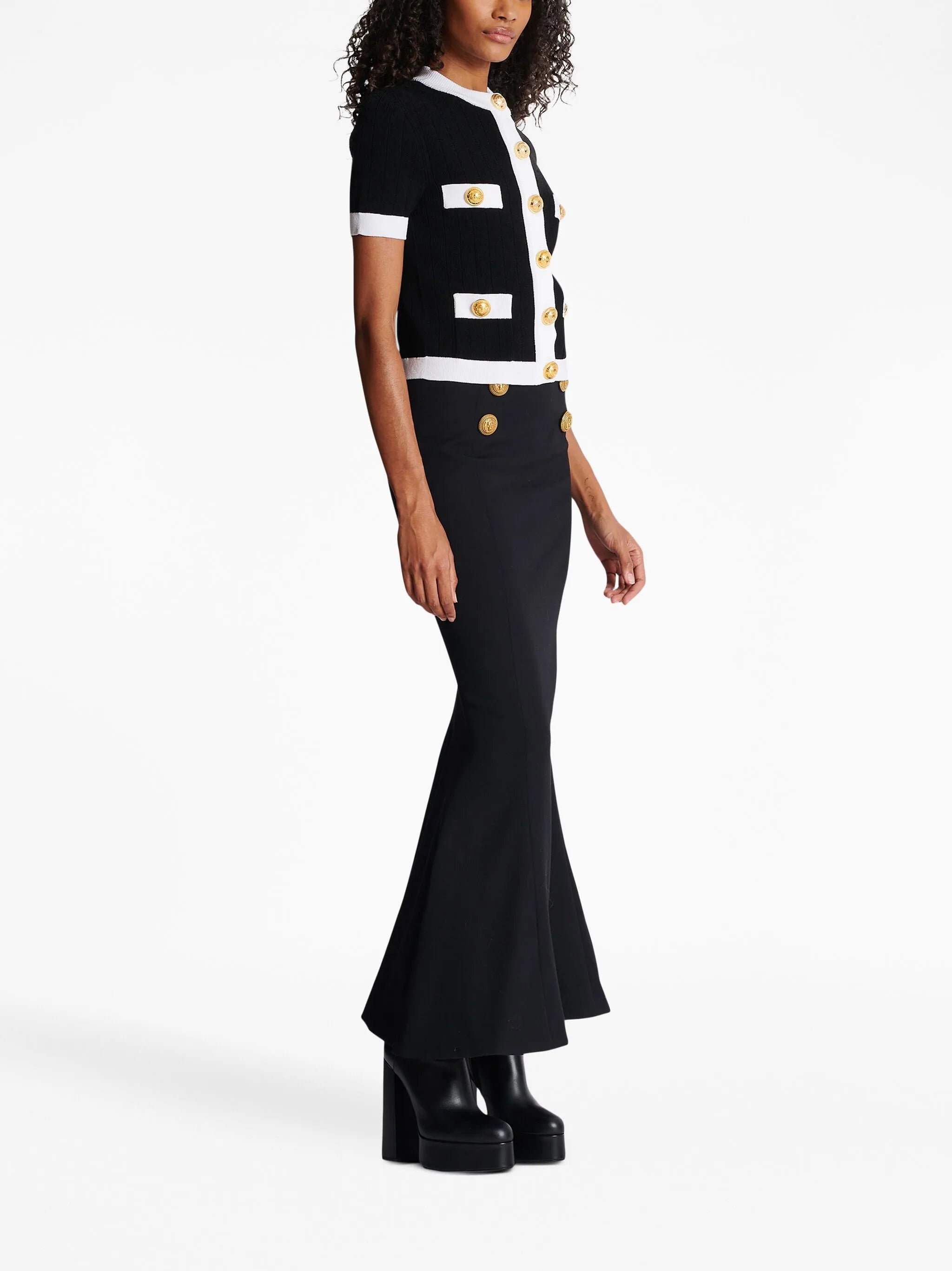 short-sleeve cropped cardigan