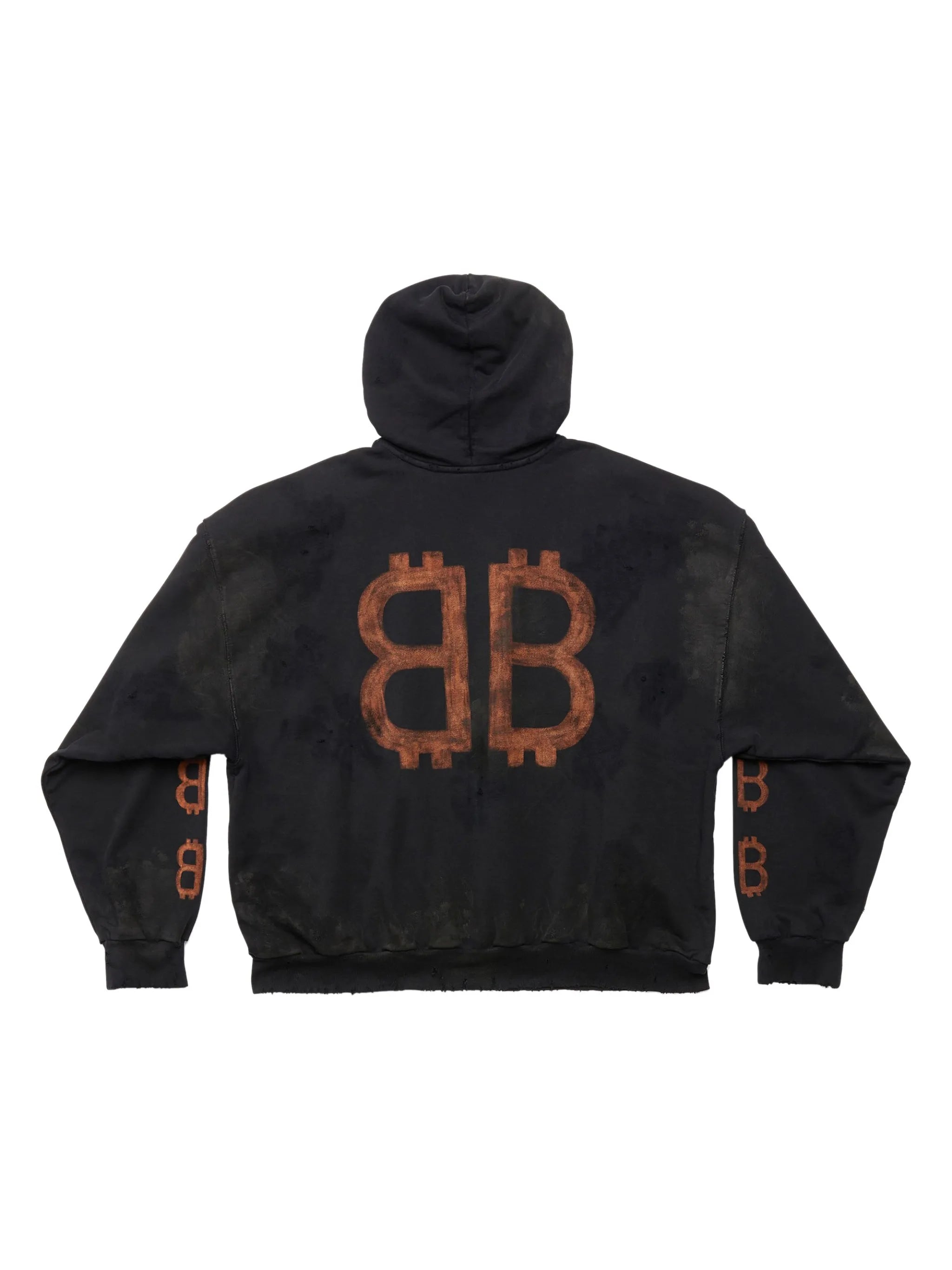 Crypto distressed hoodie