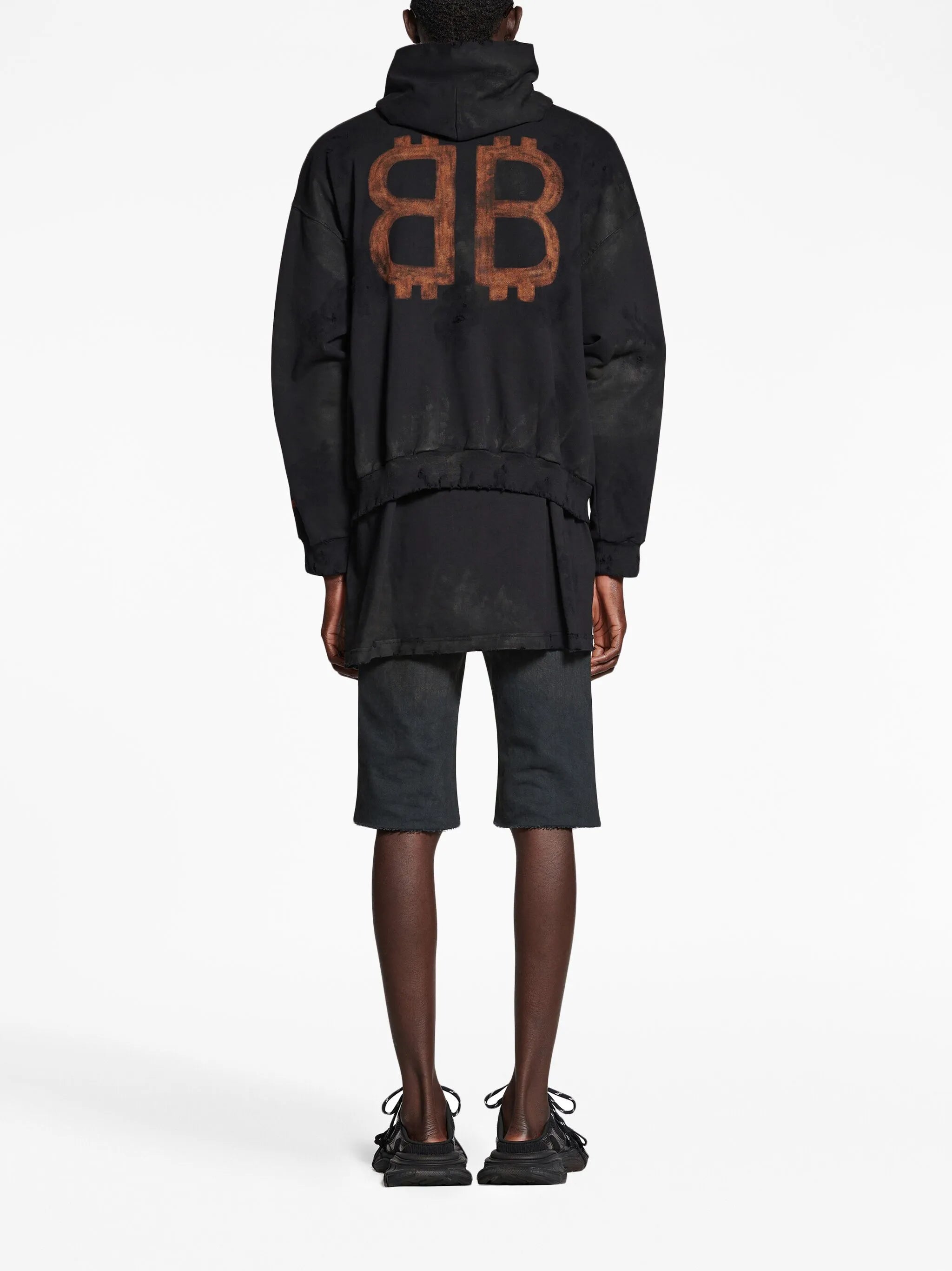 Crypto distressed hoodie