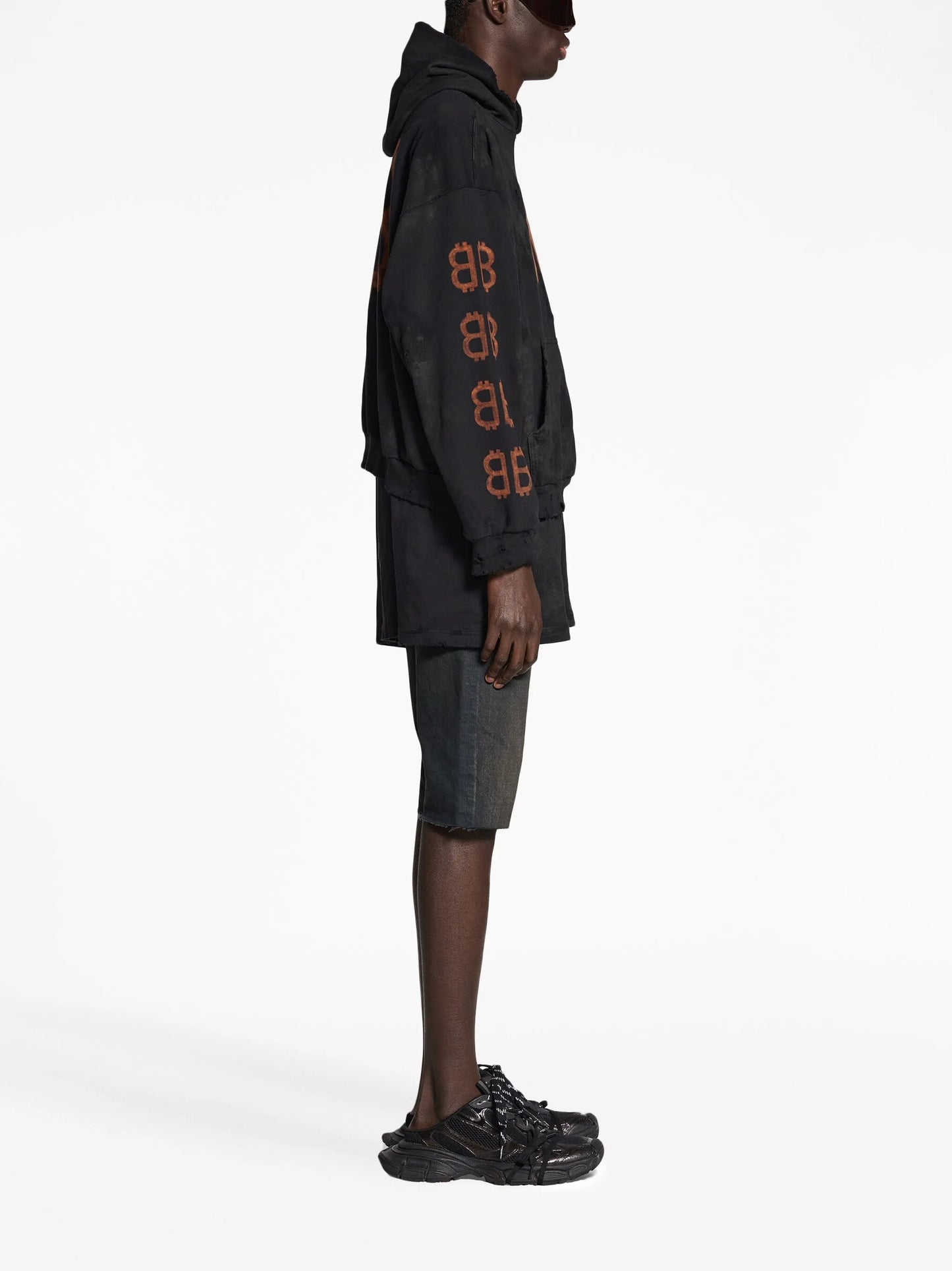Crypto distressed hoodie