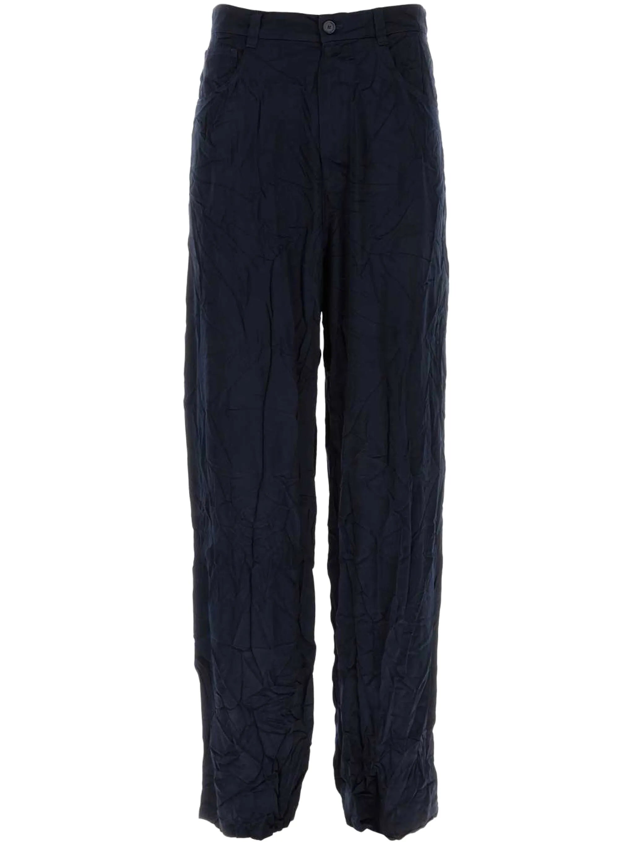 high-waist straight-leg trousers