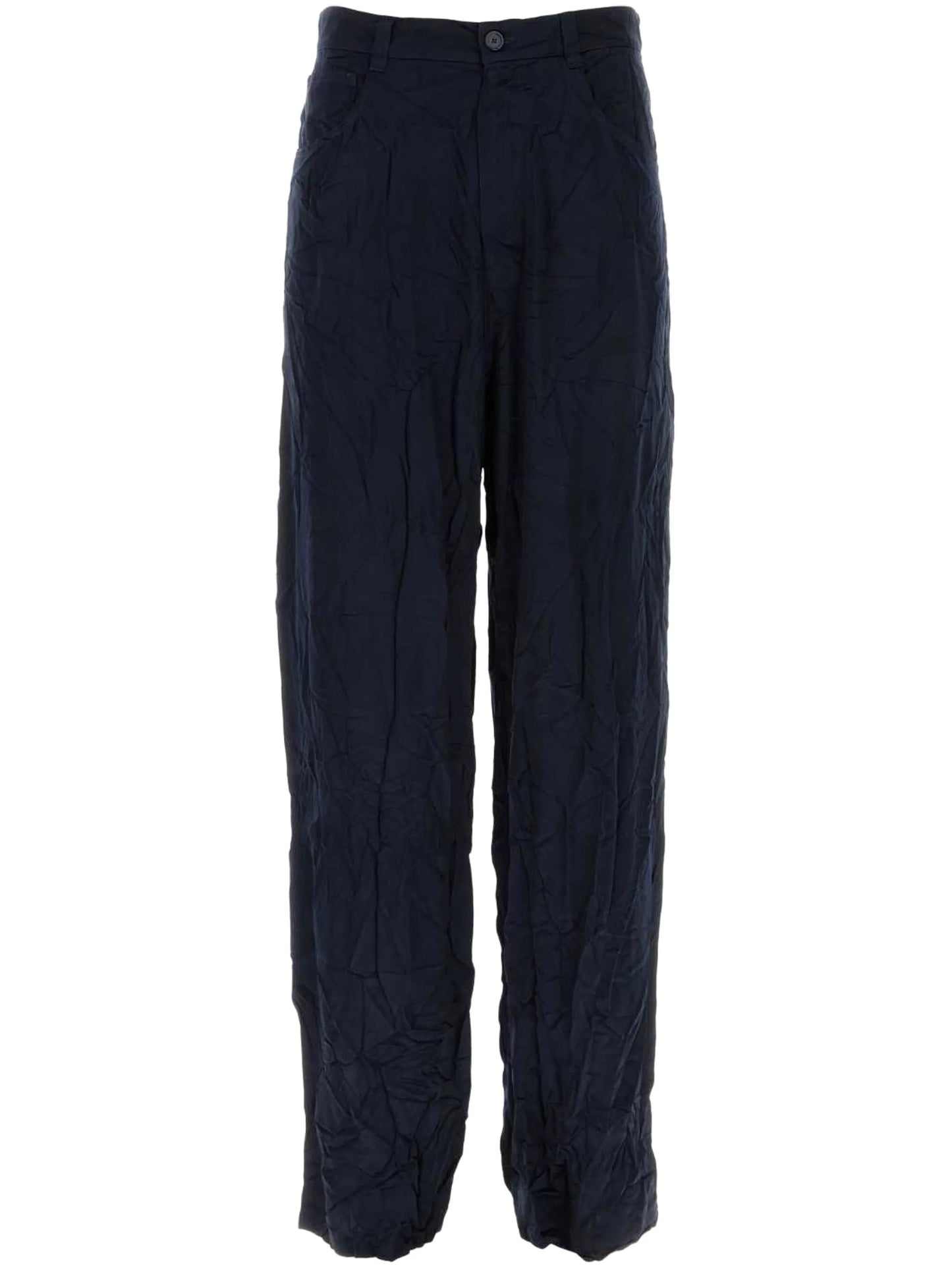 high-waist straight-leg trousers