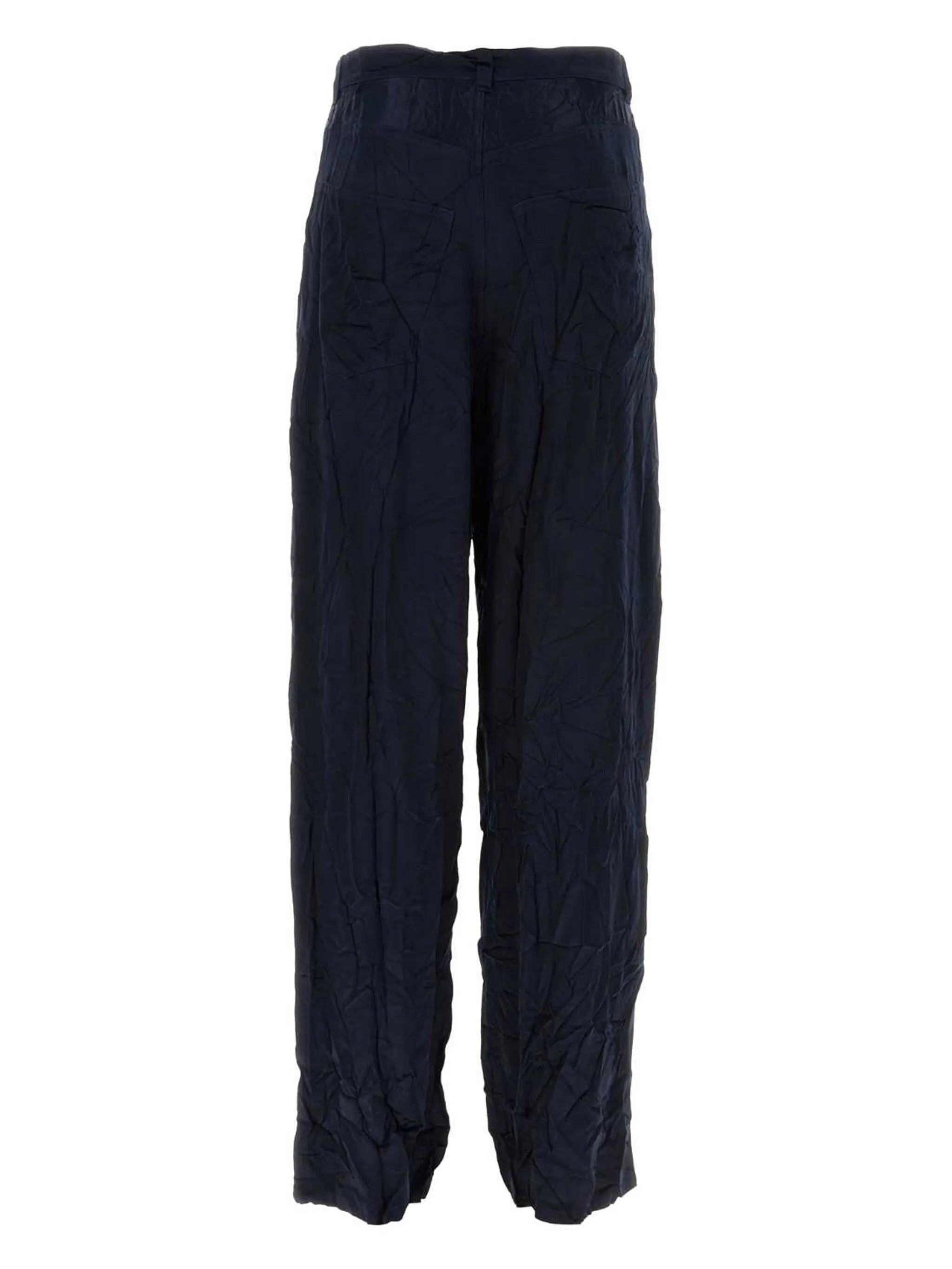 high-waist straight-leg trousers