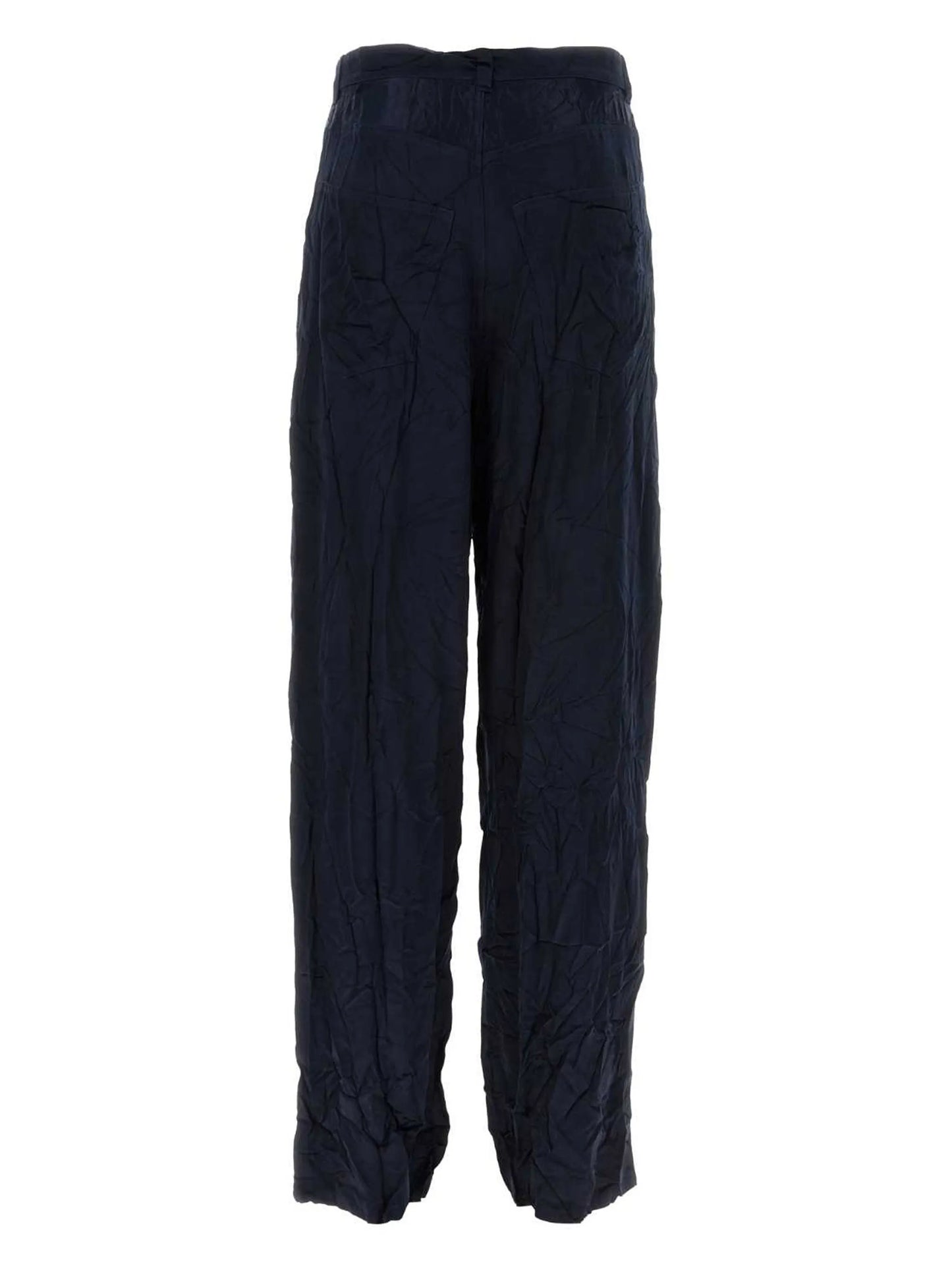 high-waist straight-leg trousers