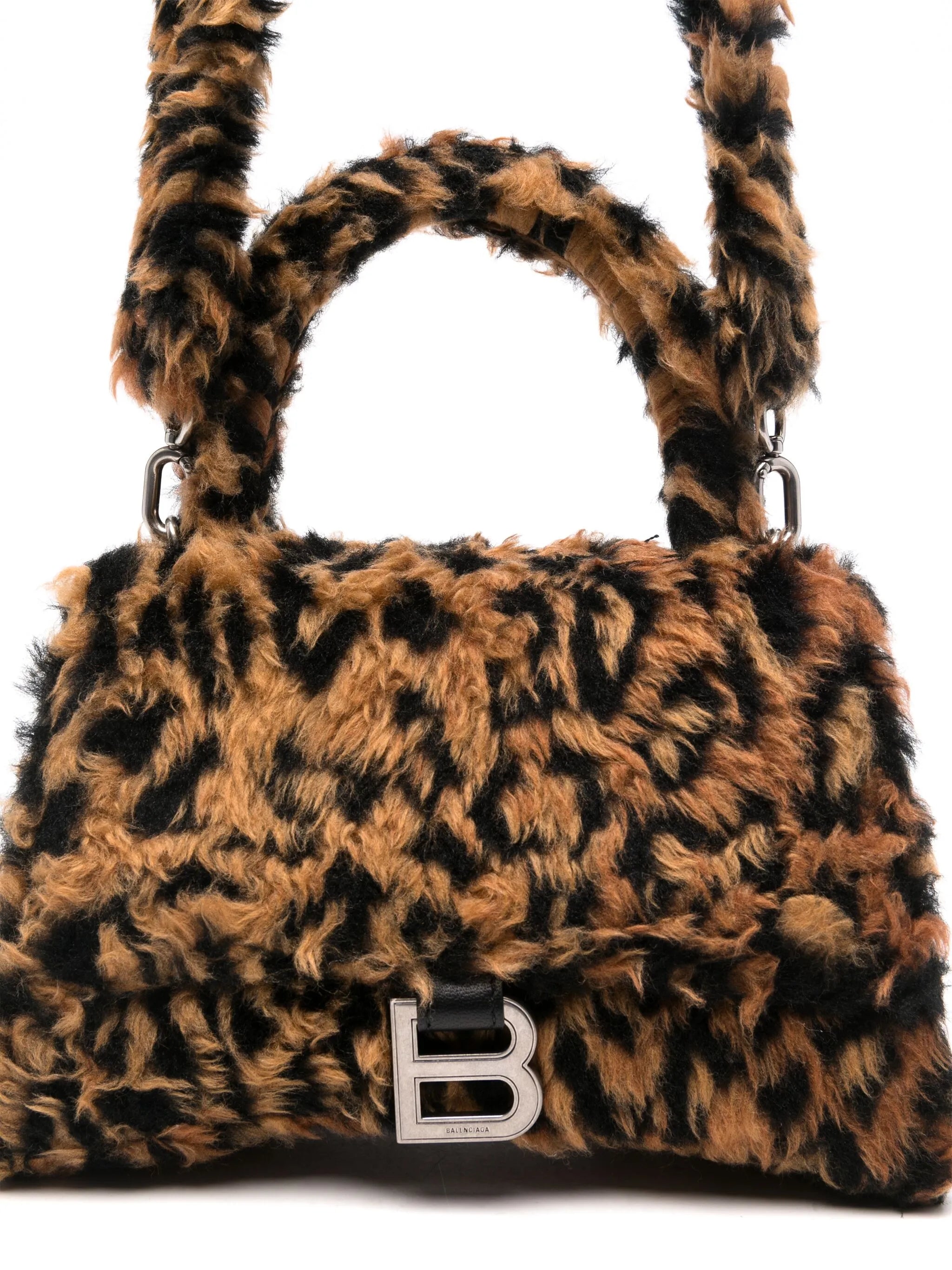 small Hourglass faux-fur mini bag