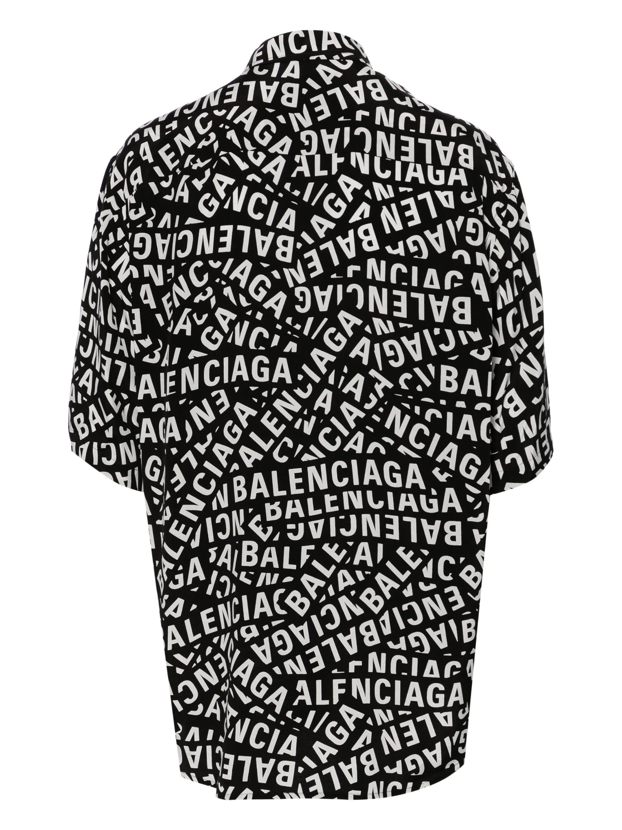 Logo Strips-print lounge shirt