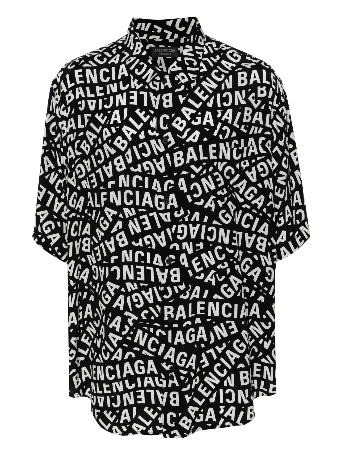 Logo Strips-print lounge shirt