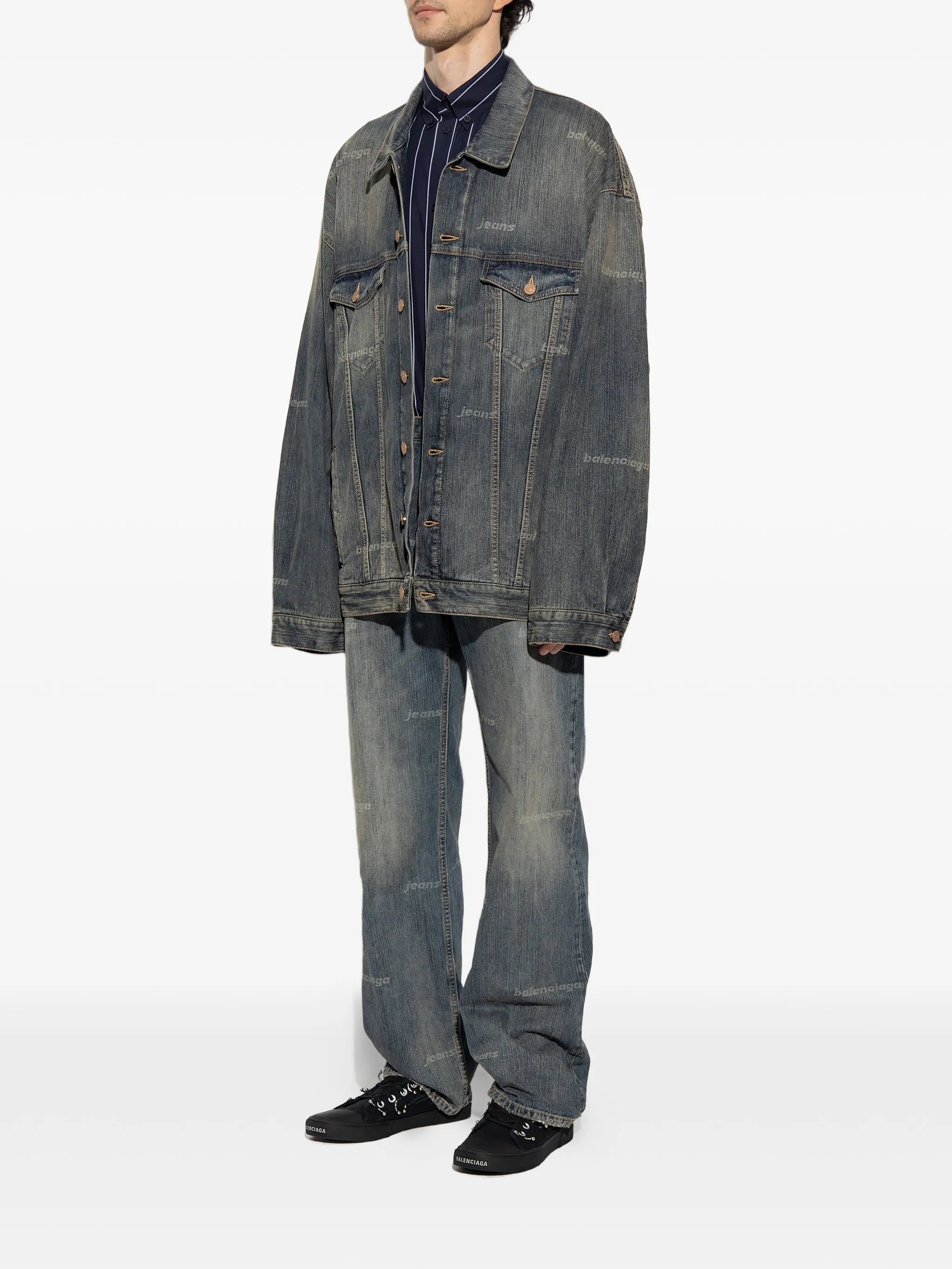 logo-print straight-leg jeans