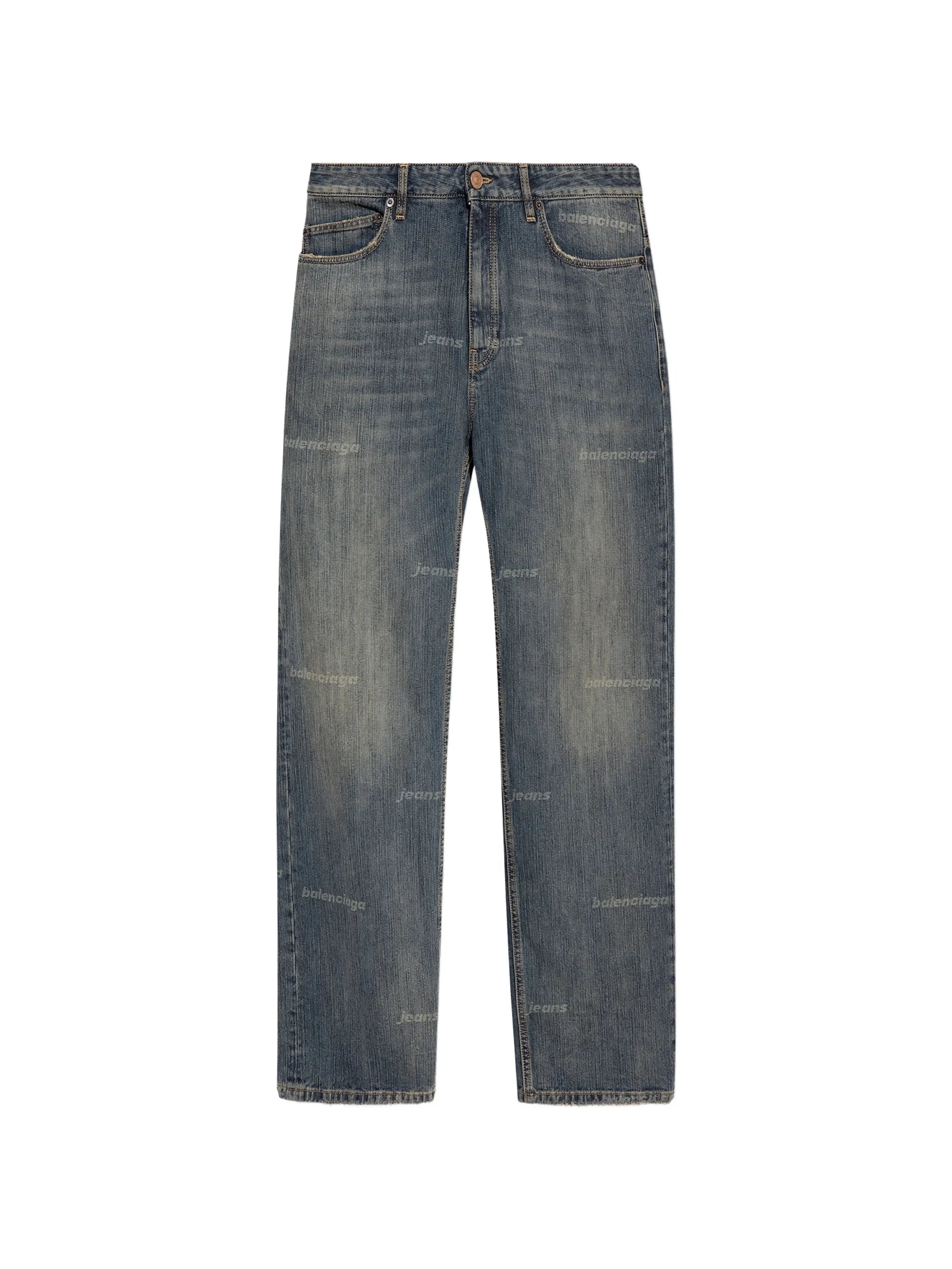 logo-print straight-leg jeans