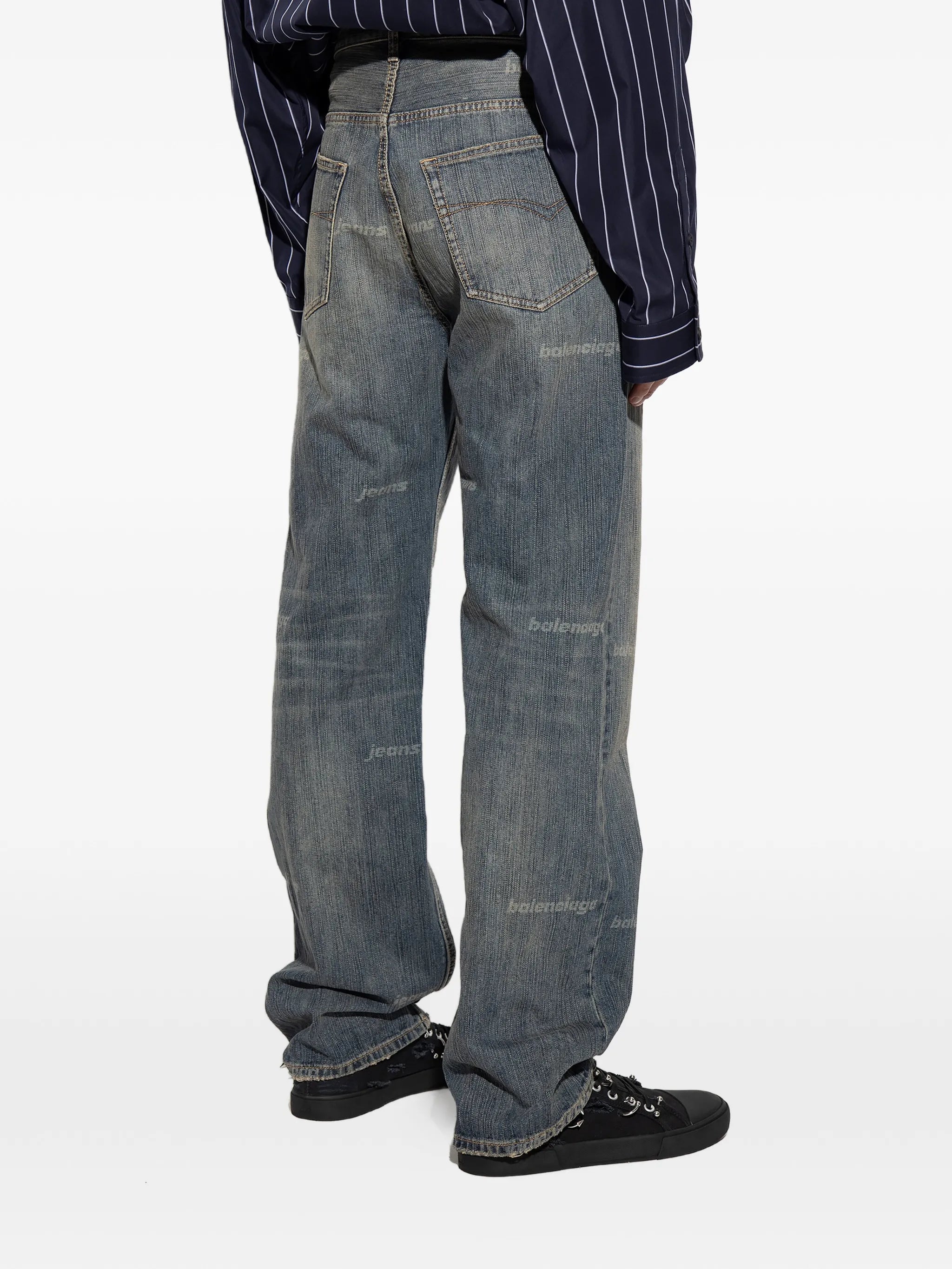 logo-print straight-leg jeans