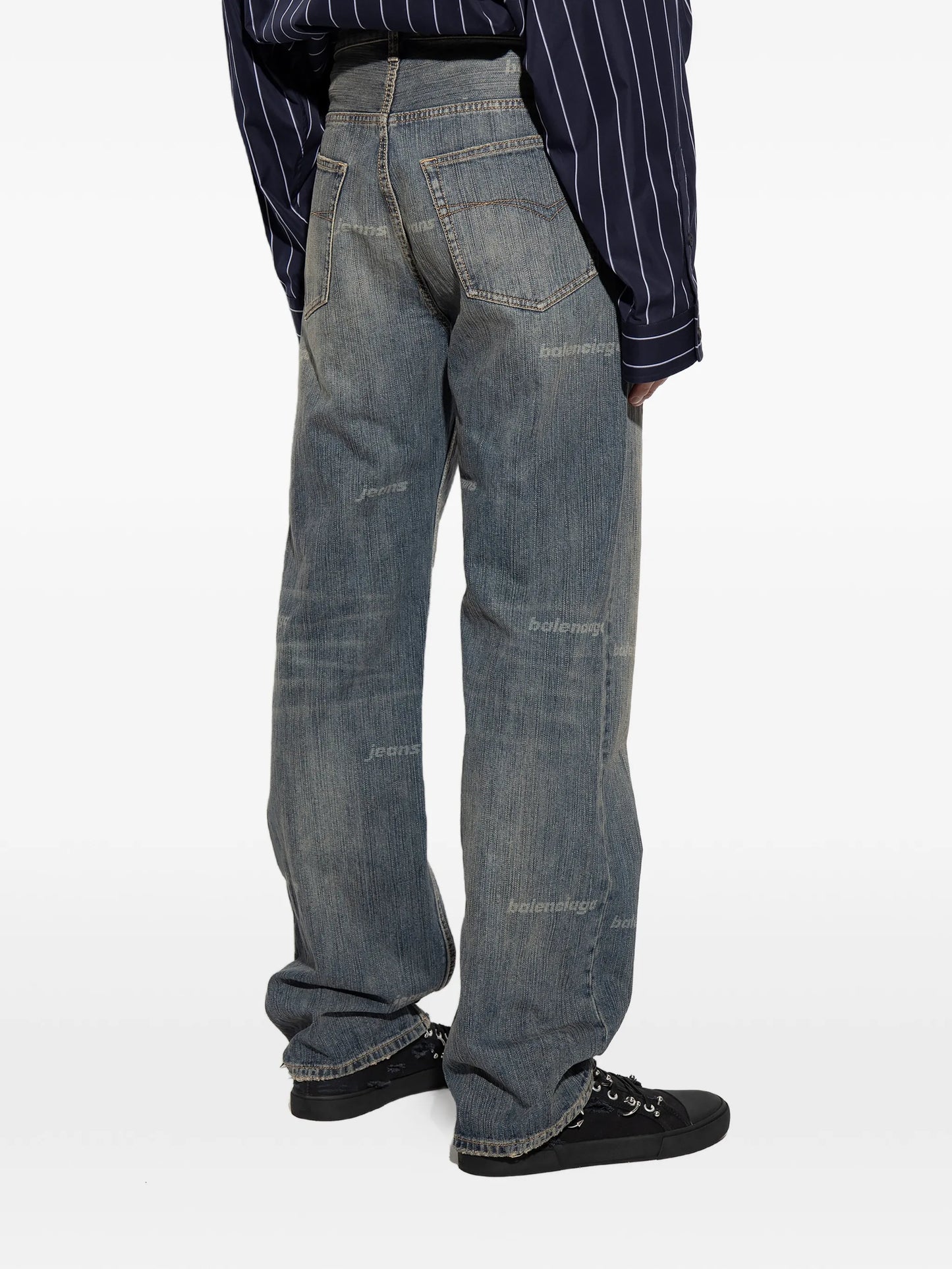 logo-print straight-leg jeans
