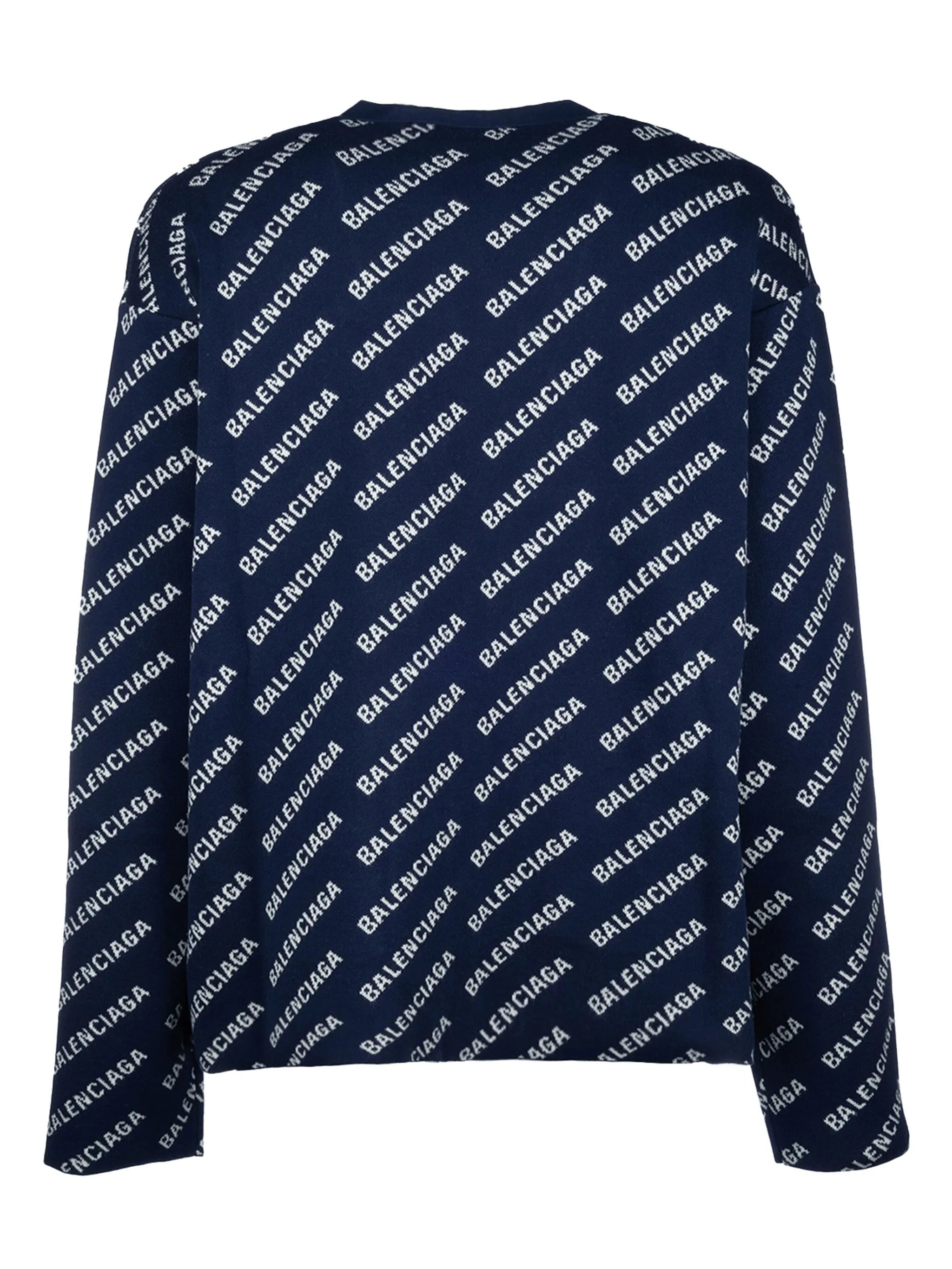 V-neck logo-print cardigan