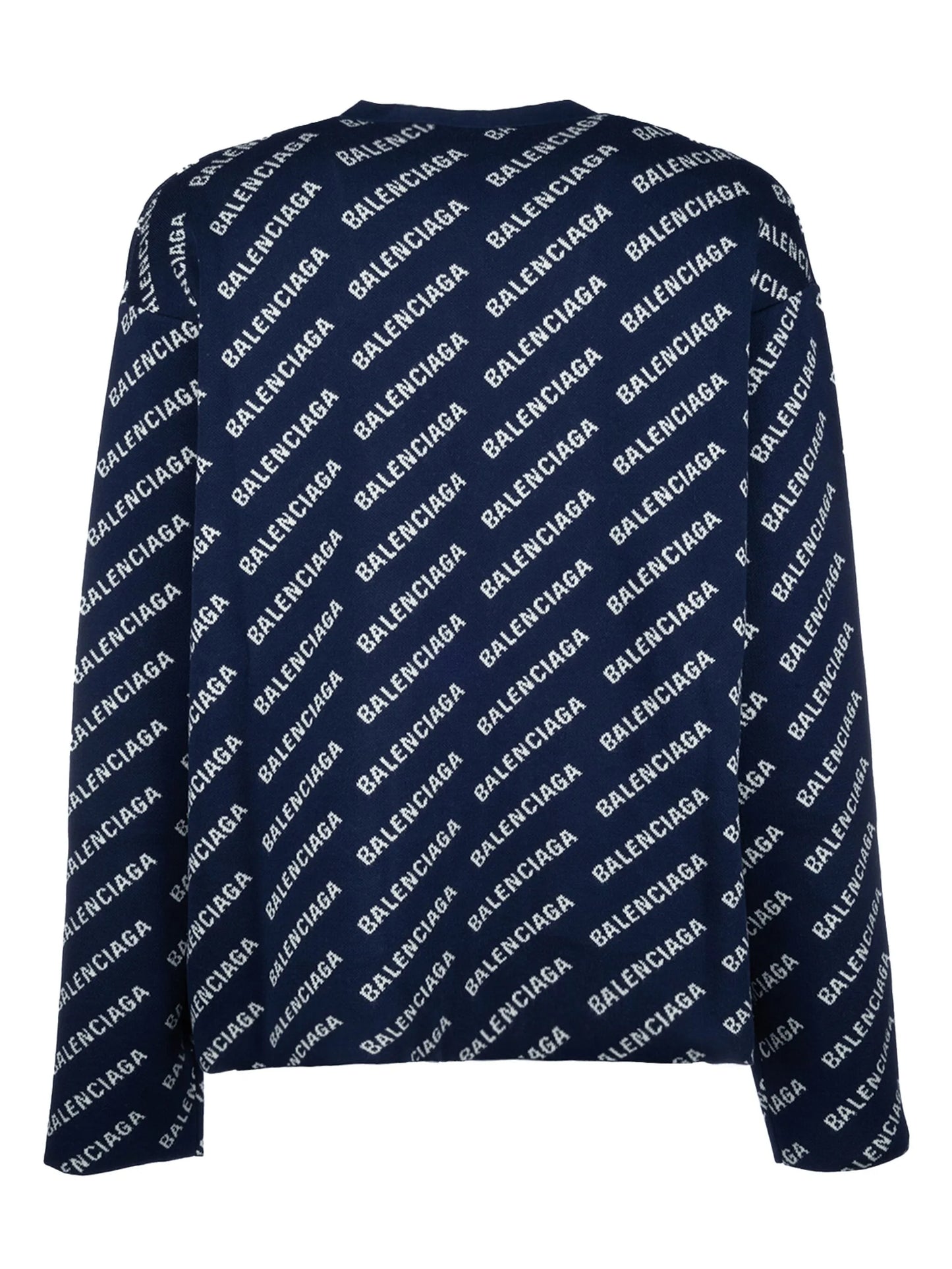 V-neck logo-print cardigan
