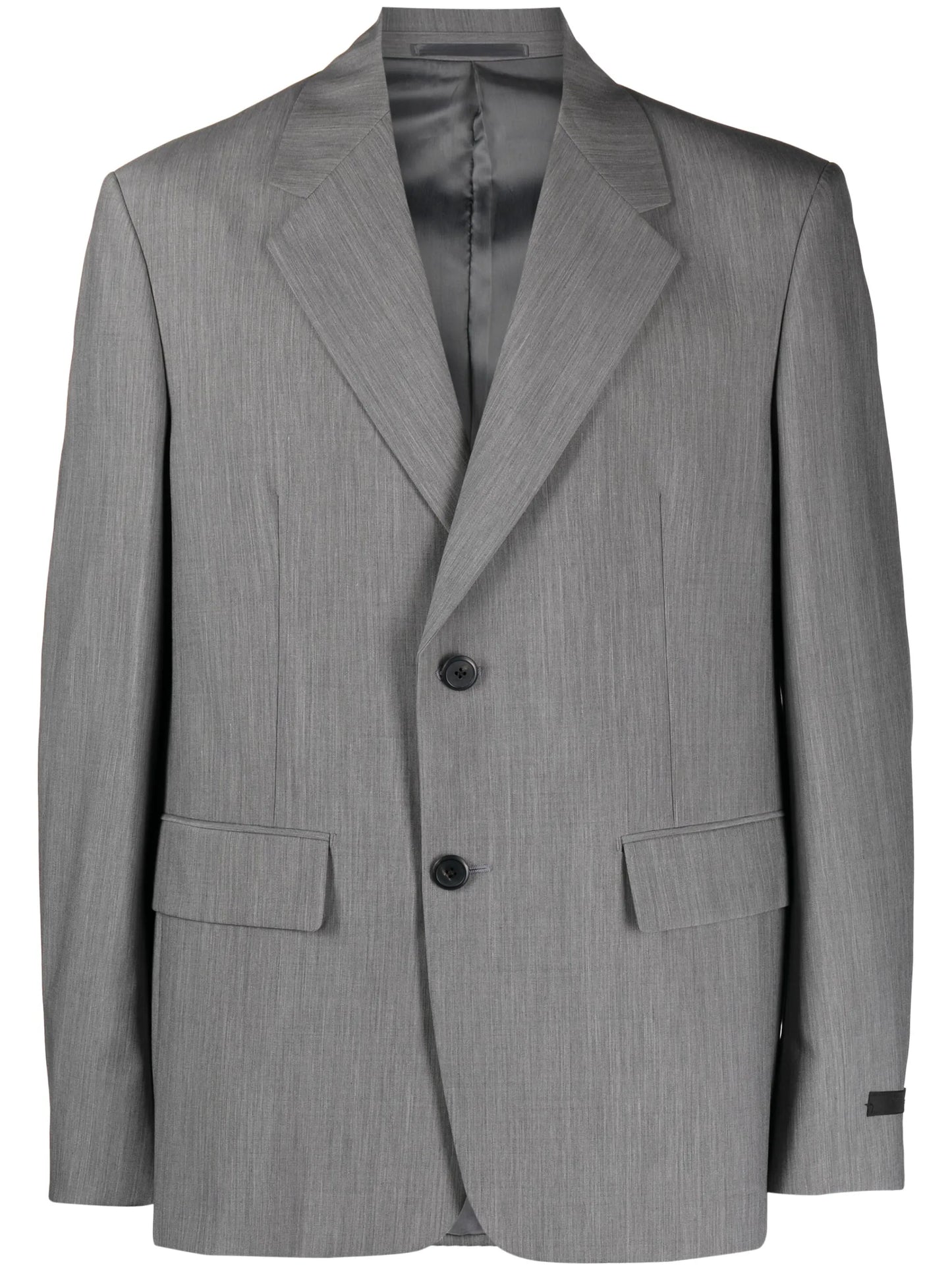single-breasted wool-mohair blazer