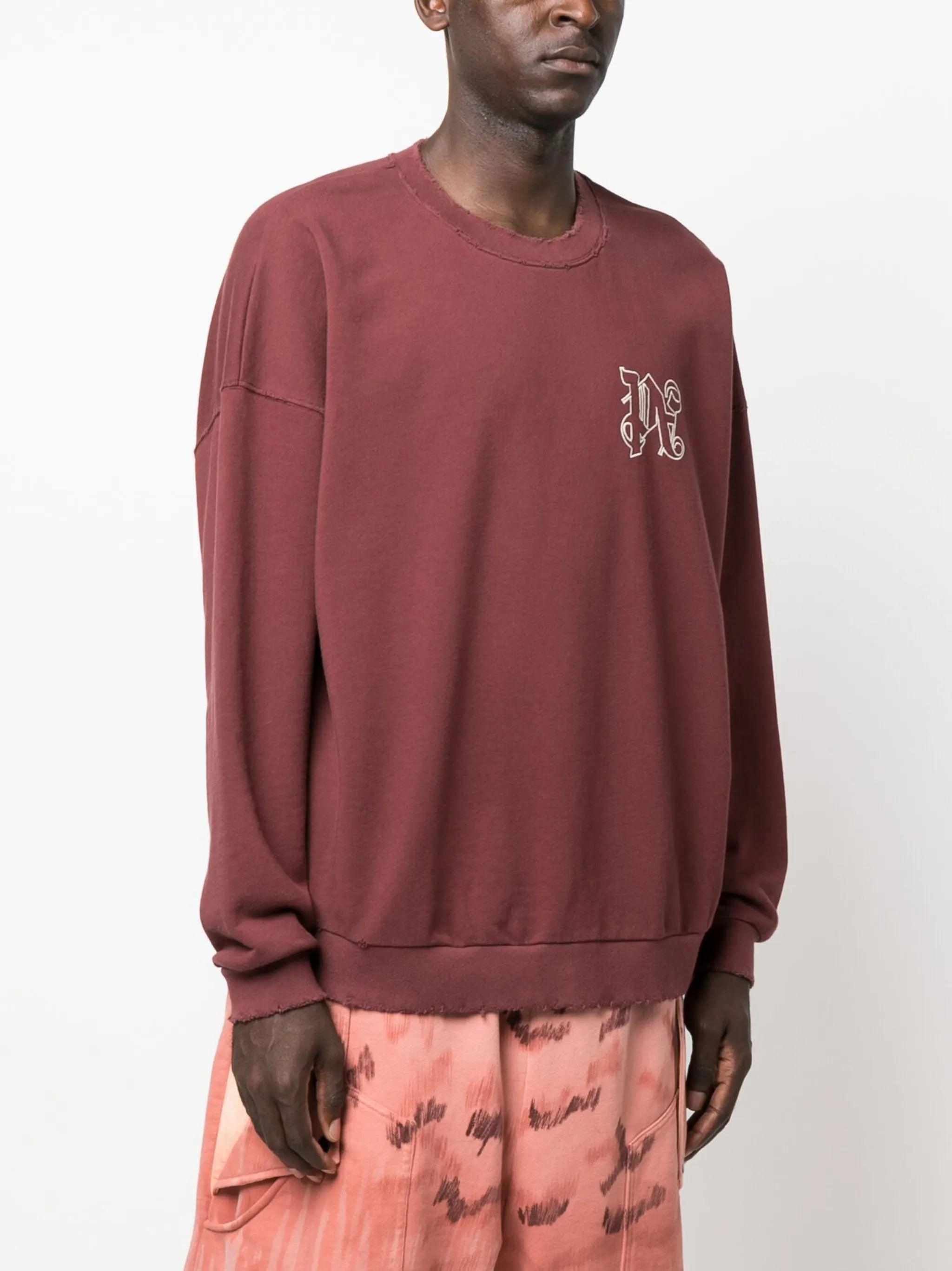 PA Monogram-embroidered cotton sweatshirt