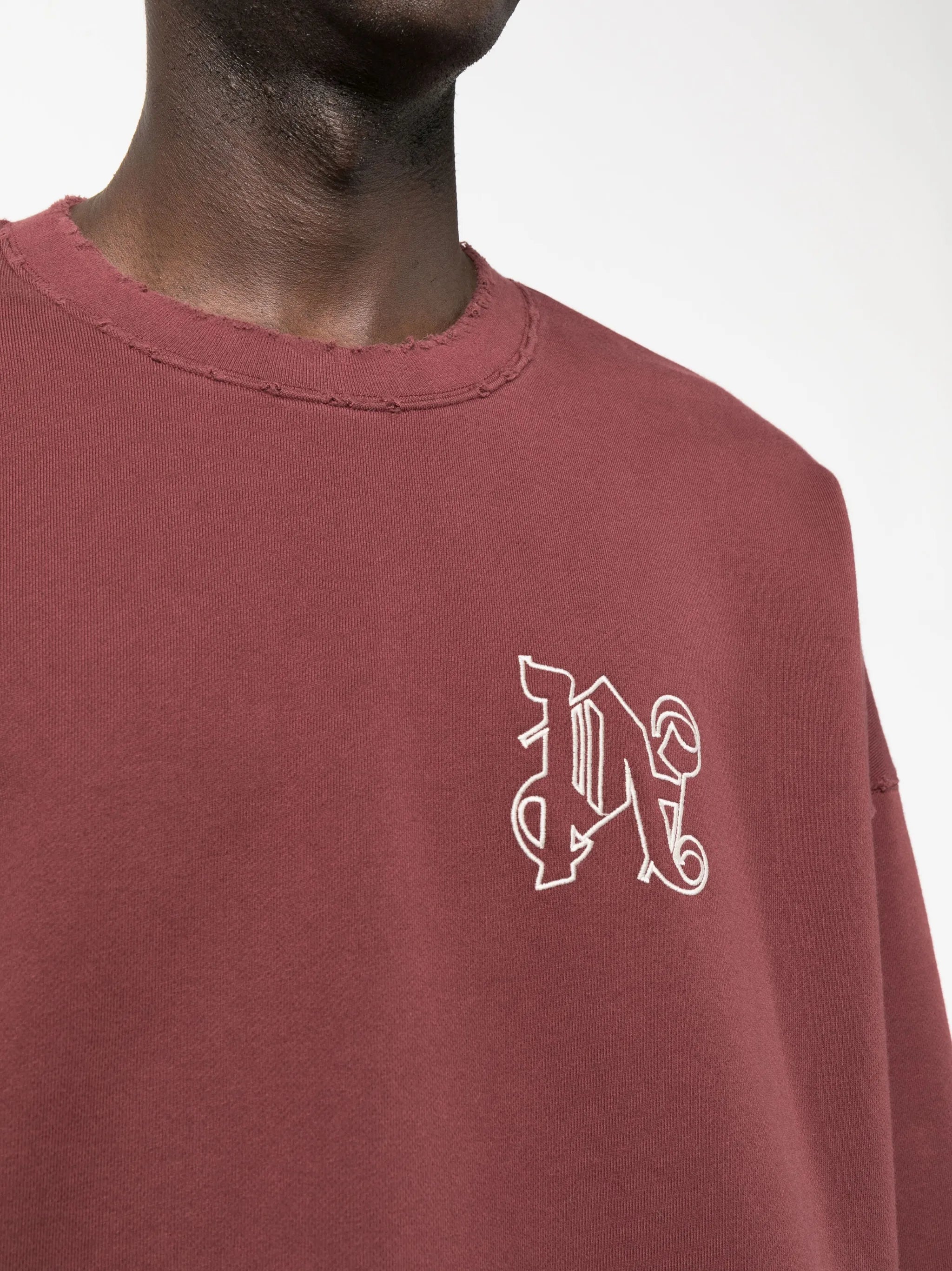 PA Monogram-embroidered cotton sweatshirt