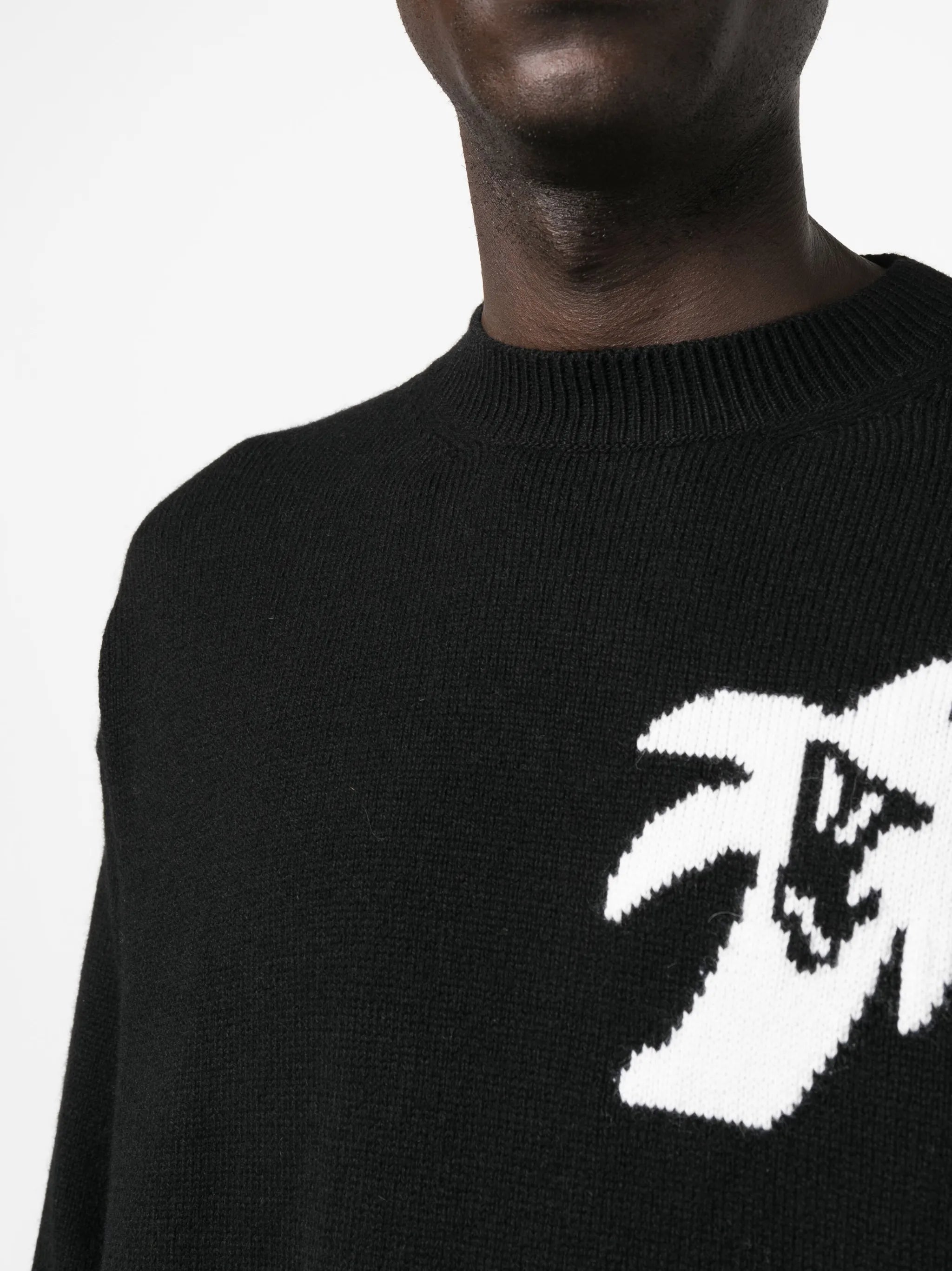 Hunter intarsia-logo jumper