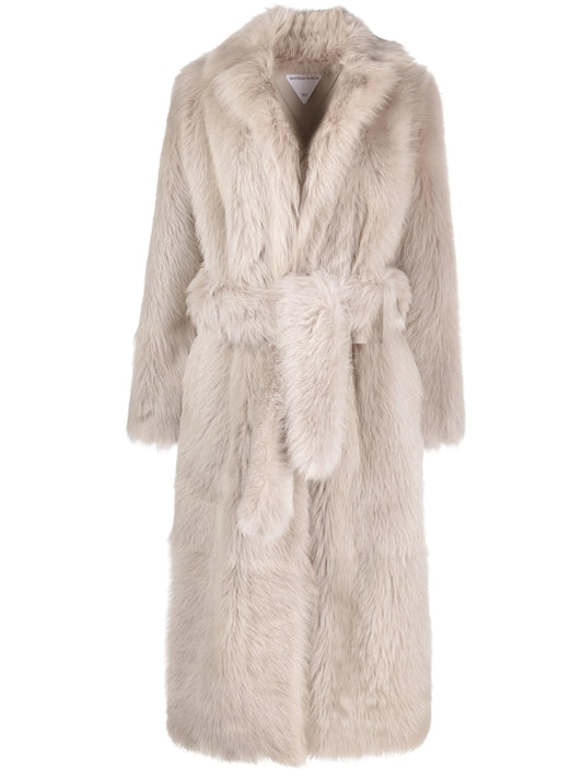 single-breasted belted coat